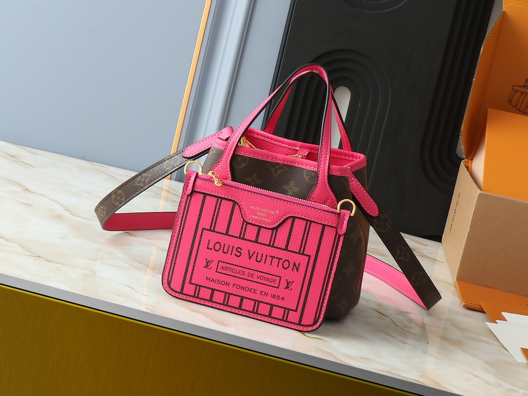 Designer Monogram Neverfull Fuchsia Small Handbag - Bag - Gorchic - $119.99