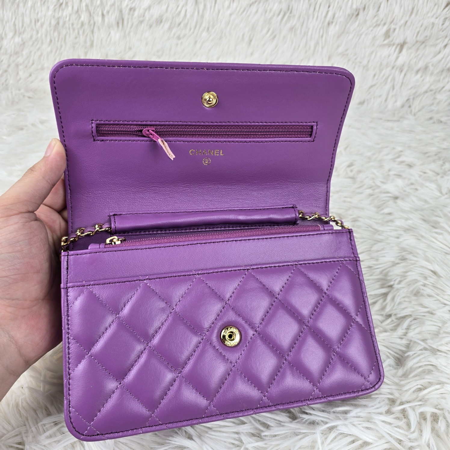 CC Inspired Shoulder Crossbody Gold Buckle Lattice Cowhide Bag - Gorchic - $123.99