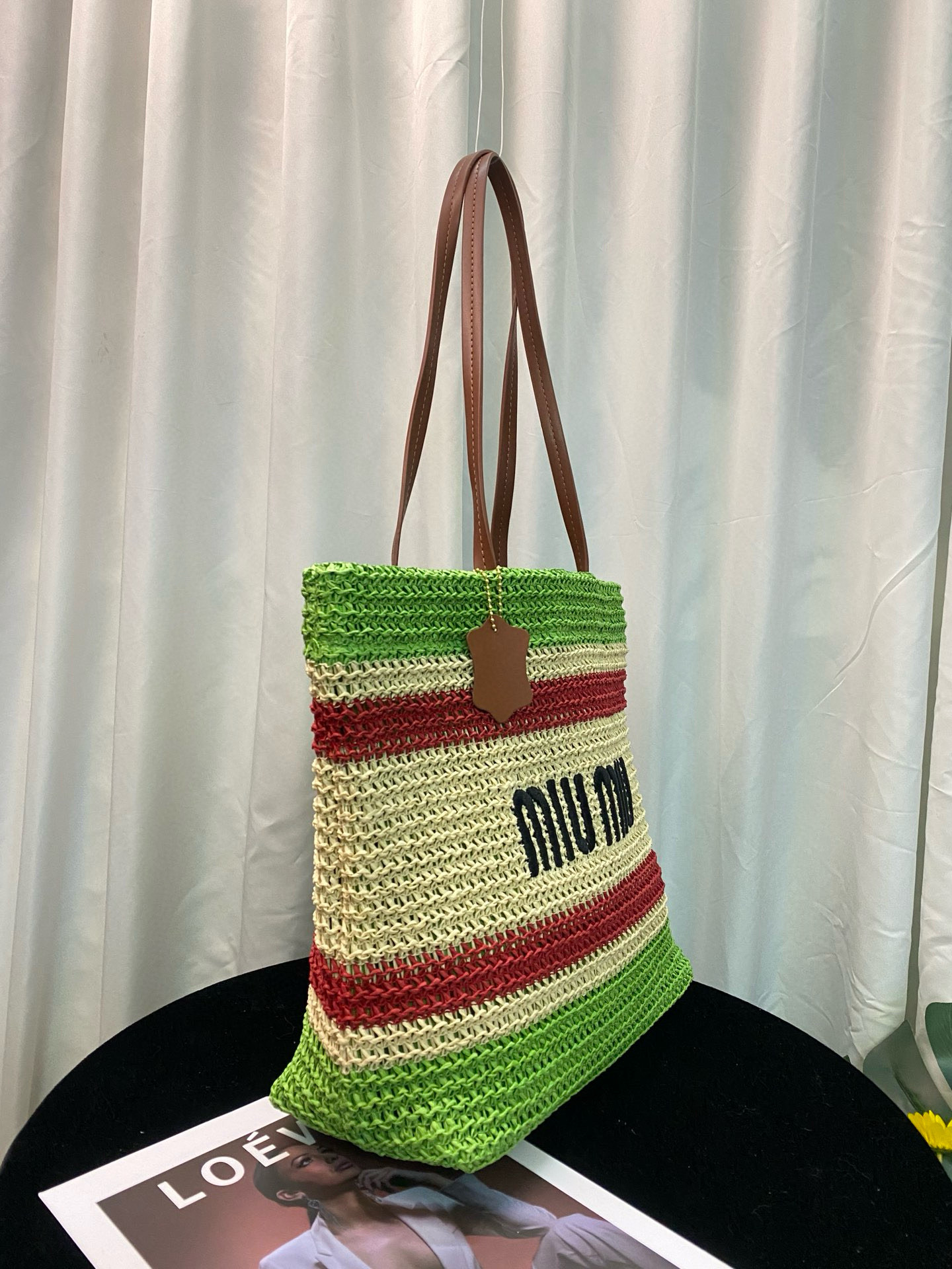 MU Faux Raffia Woven Tote Bag - Gorchic - $112.99