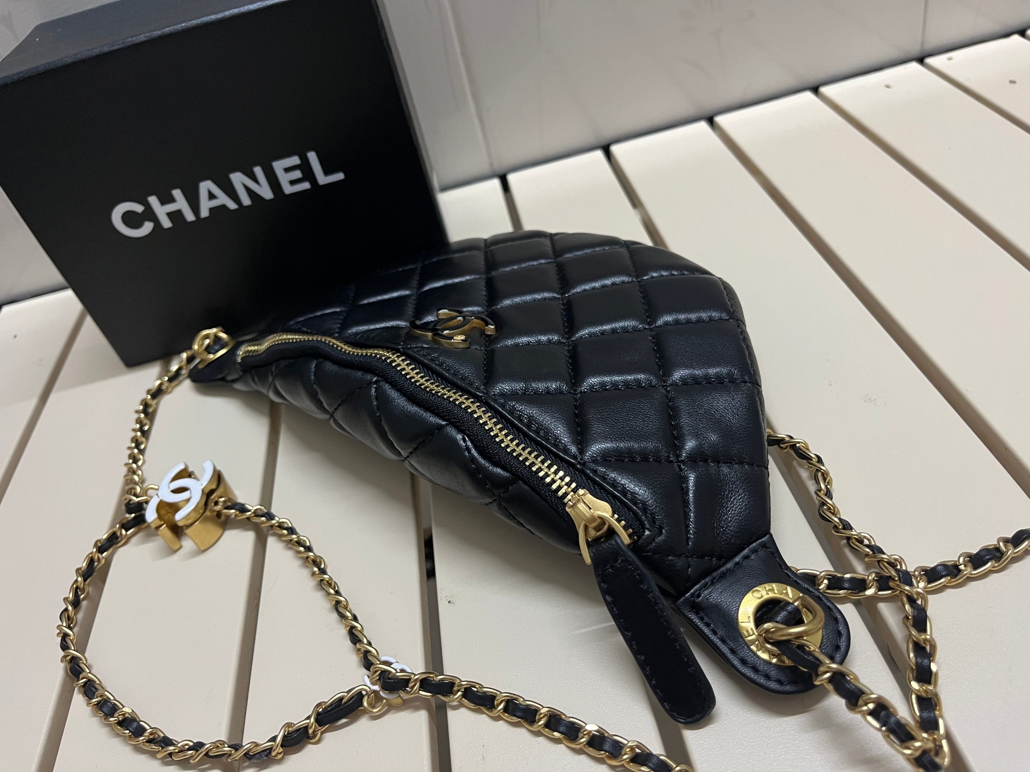 CC Inspired Waist Bag 24A-Black - Bag - Gorchic - $129.99