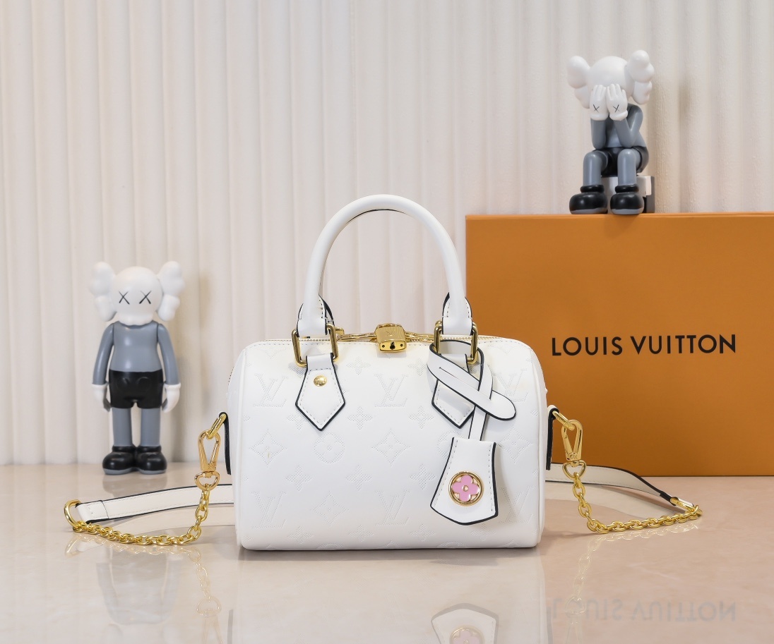 Designer Monogram Speedy Bandoulière 20 White - Bag - Gorchic - $129.99