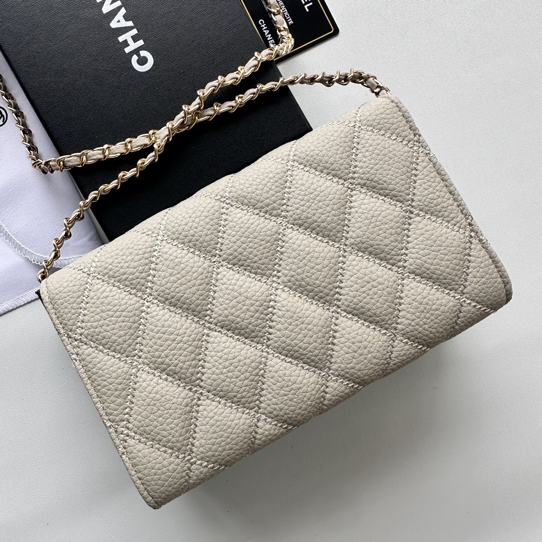 CC Inspired Chain Shoulder Crossbody Small Bag - Grey Bag - Gorchic - $101.99
