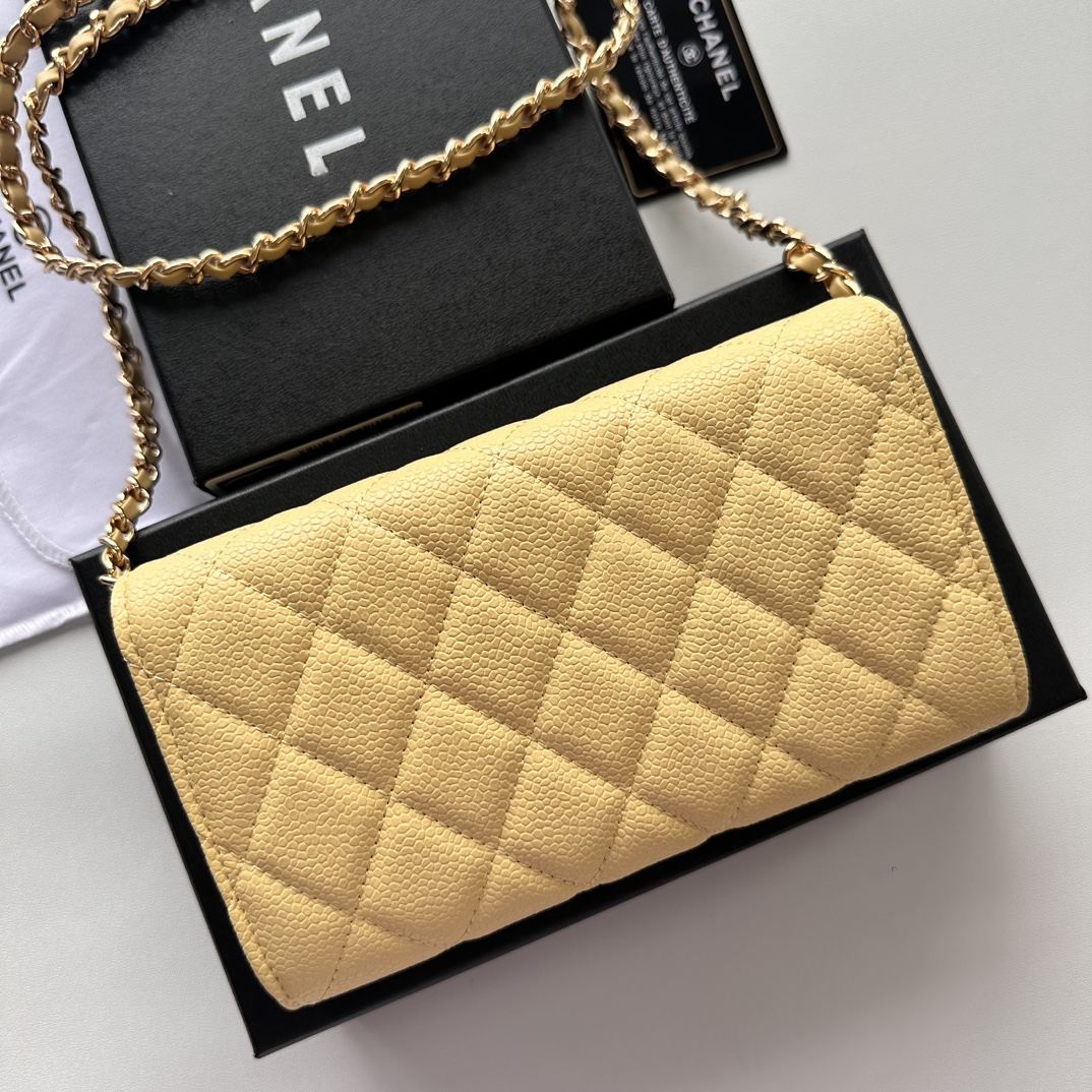 CC Inspired 23 Wallet on Chain- Yellow Bag - Gorchic - $98.99