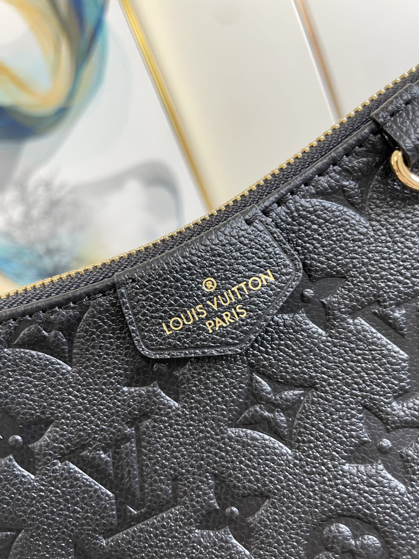 Designer Monogram Empreinte Monogram Leather Black Easy Pouch On Strap Shoulder Bag Black - Bag - Gorchic - $107.99