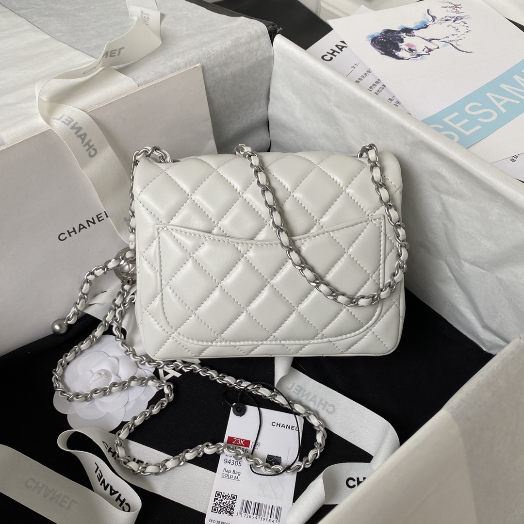 CC Inspired Classic Flag Bag Pearl Crush Mini Square - Bag - Gorchic - $121.99