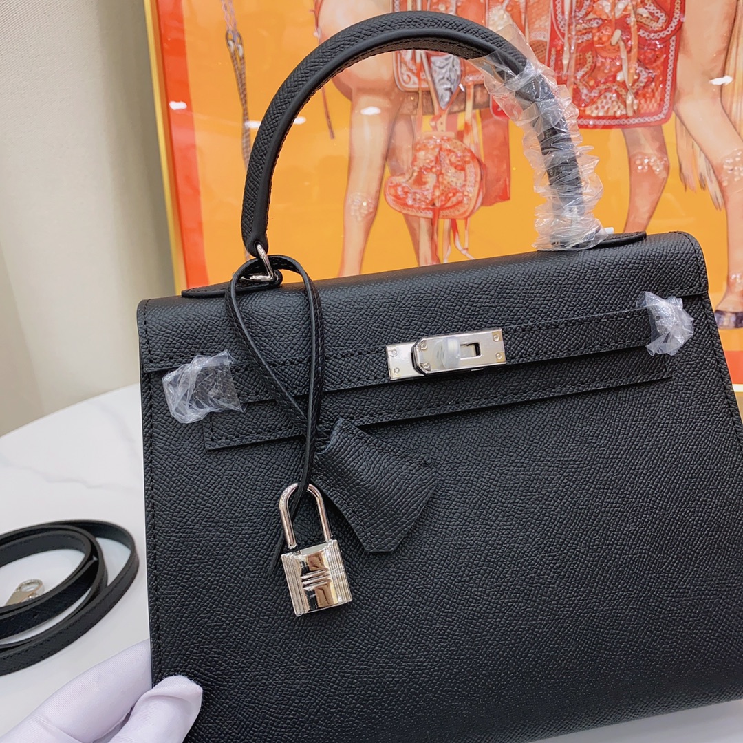 H-Inspired Kelly Haze Black Silver Hardware - Bag - Gorchic - $148.99