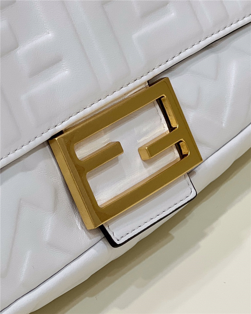 FD Embossed Baguette Bag - Gorchic - $138.99