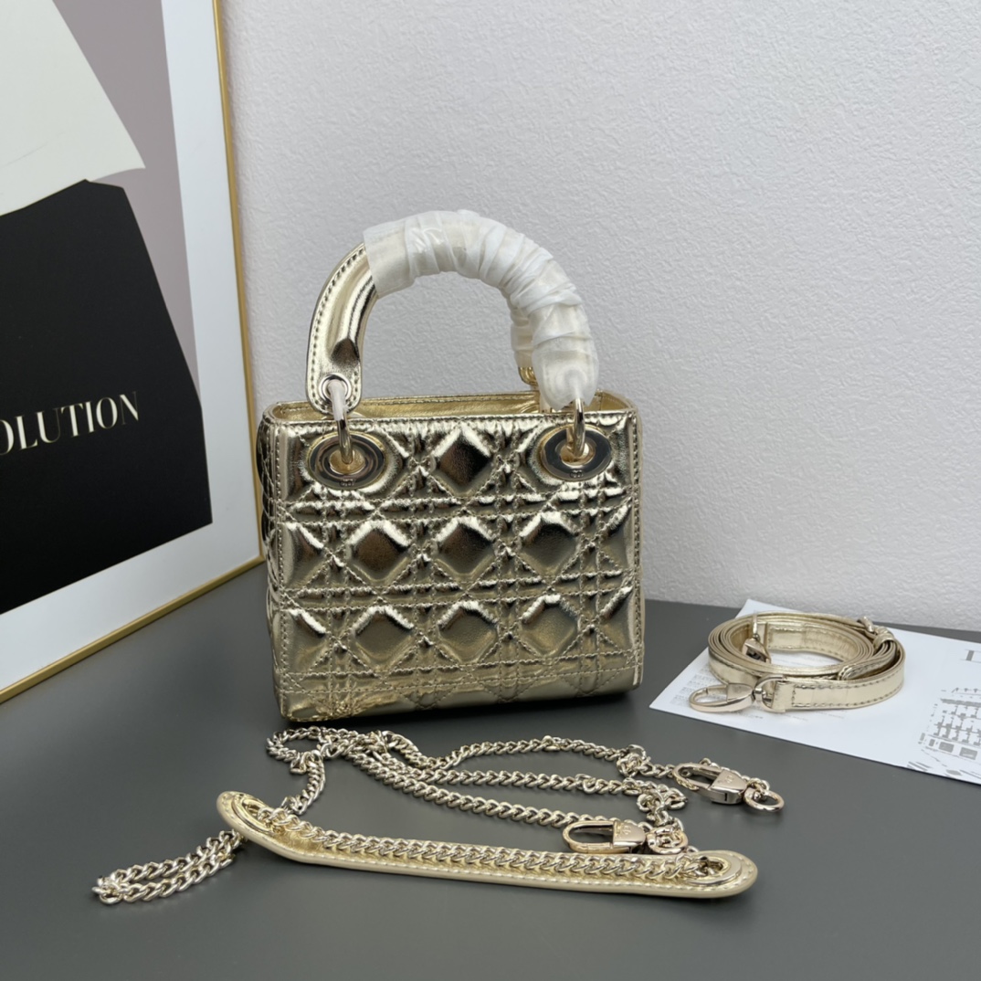 D Inspired Mini Lady D Inspired Bag Cannage Calfskin - Bag - Gorchic - $158.99