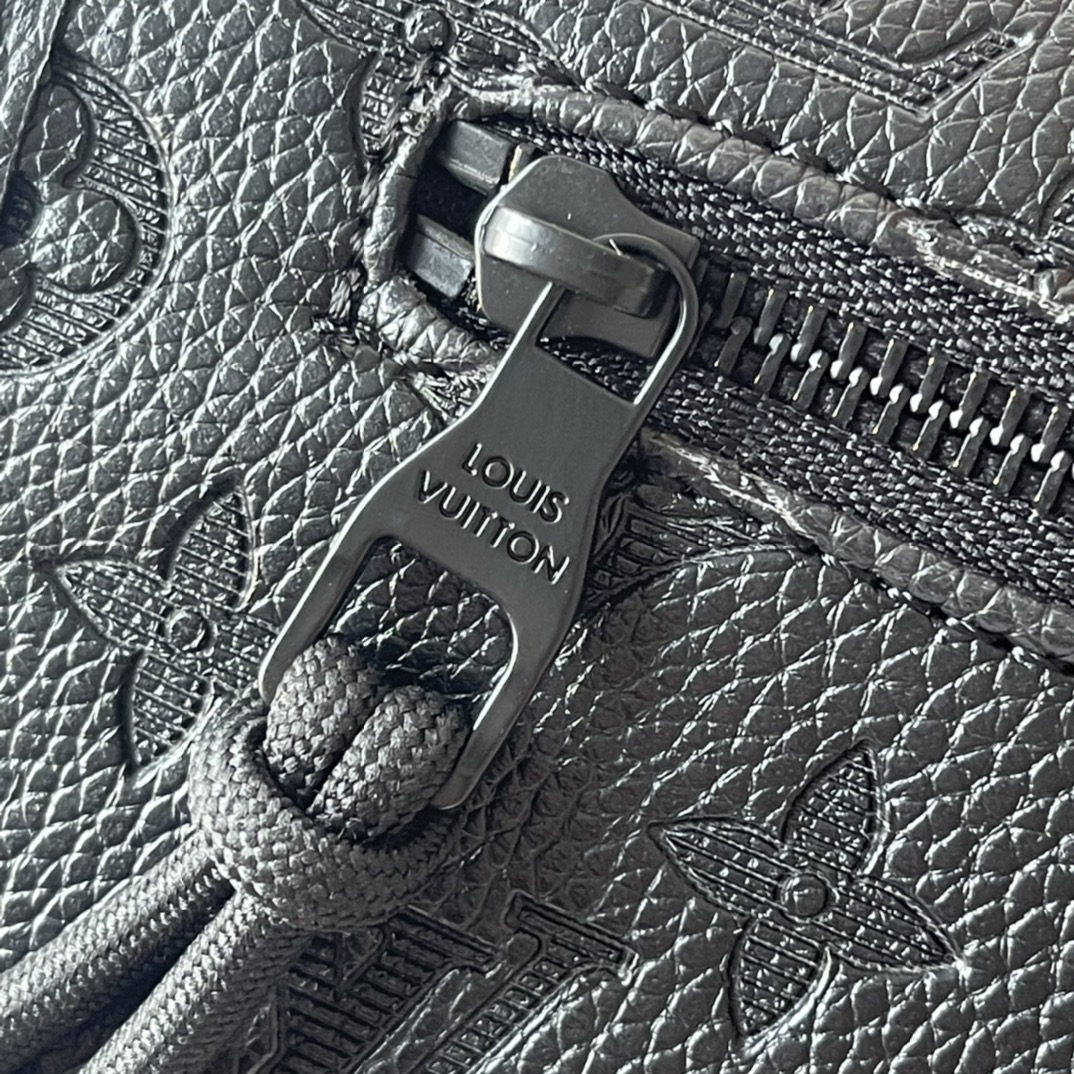 Designer Monogram Pulse Black Embossed Messenger Bag - Gorchic - $135.99