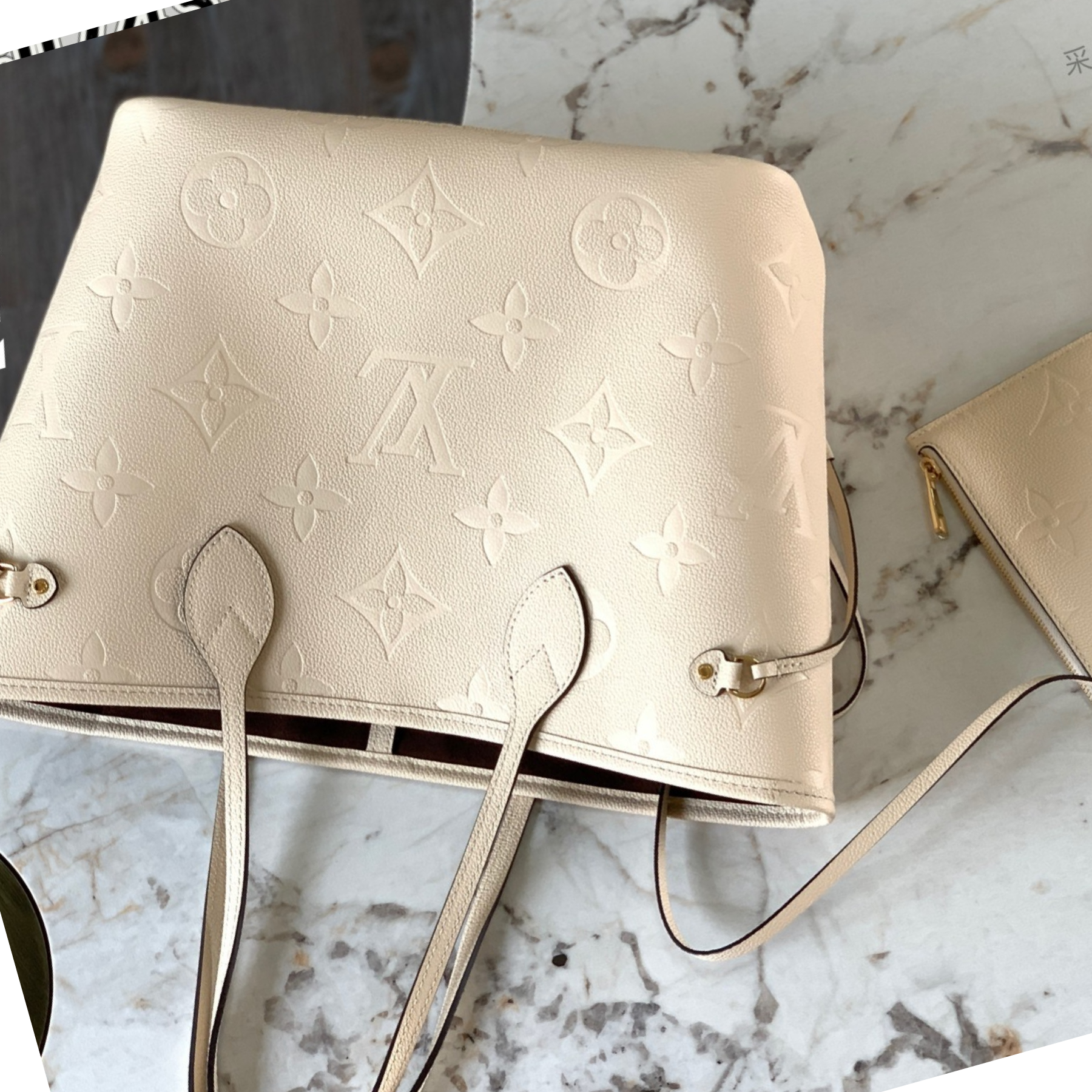 Designer Monogram Neverfull Full Leather Embossed Medium Handbag - Gorchic - $118.99