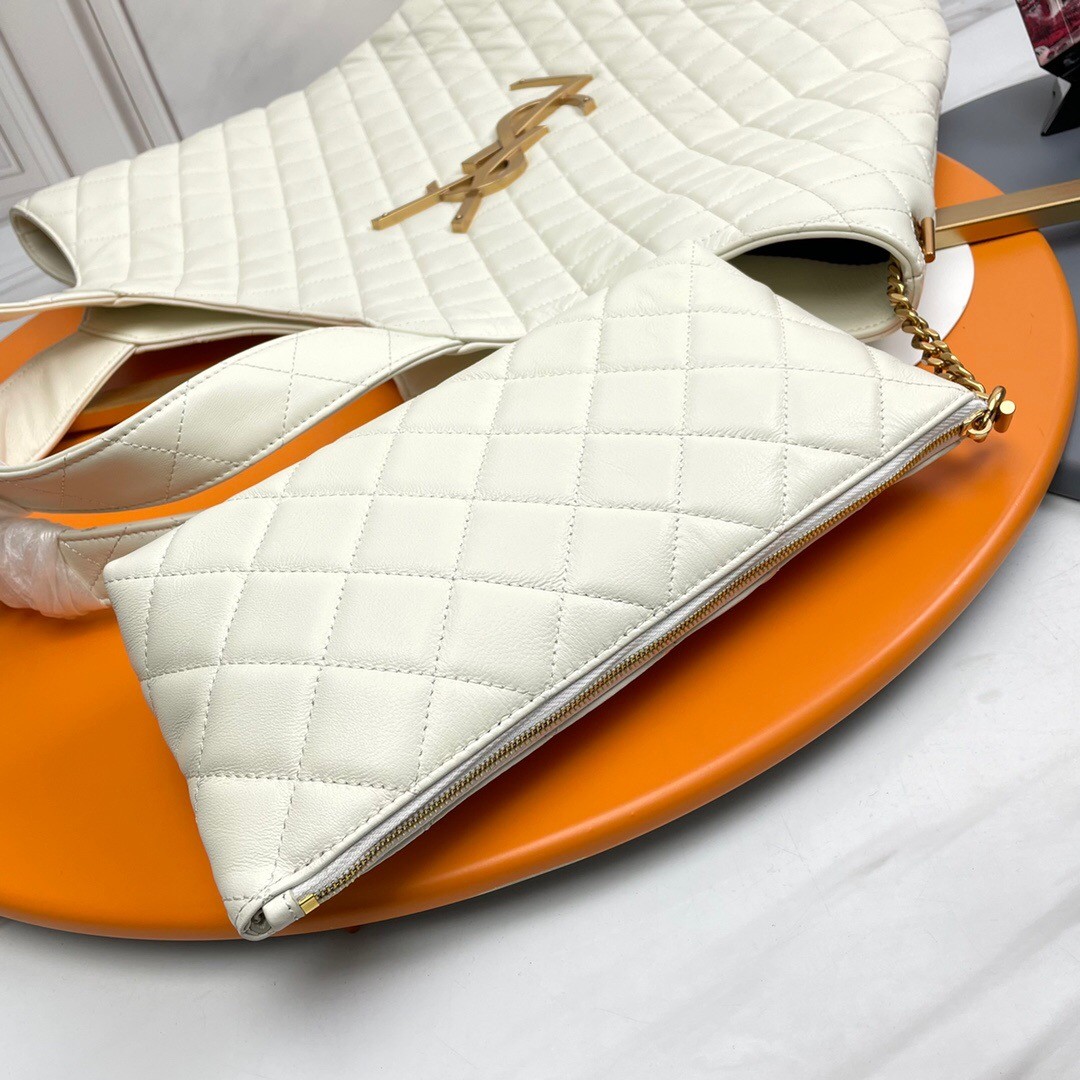 Lady Designer ICARE MAXI SHOPPING BAG IN QUILTED Calfskin WHITE - Bag - Gorchic - $135.99
