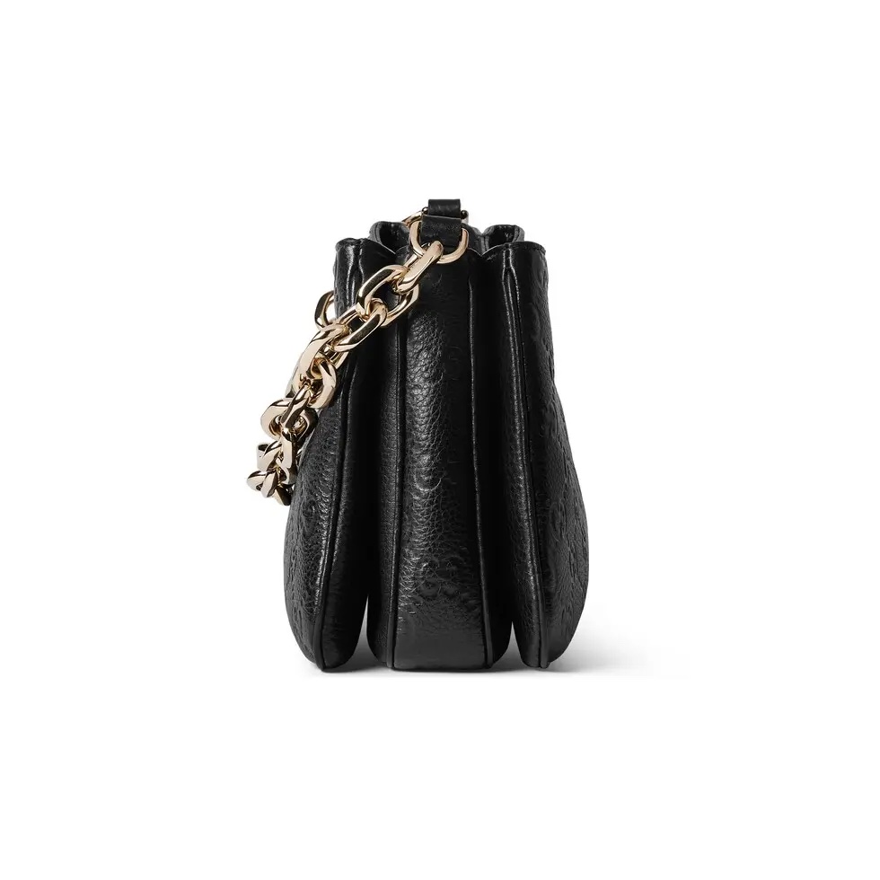 Double-G Emblem Black Grainy leather Bag - Gorchic - $132.99