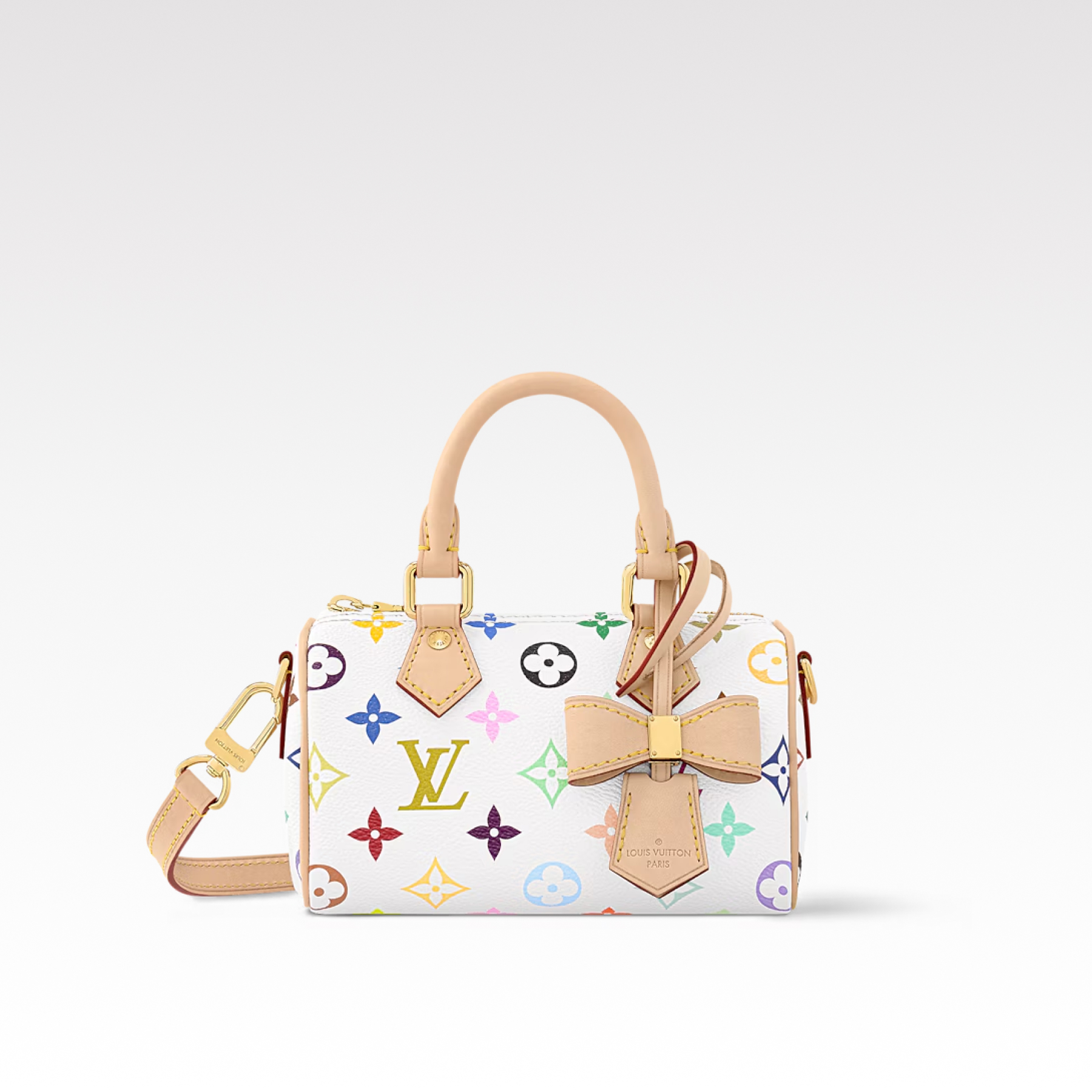 Designer Monogram x Murakami  x TM NANO SPEEDY Multicolore Blanc Handbag - Gorchic - $109.99