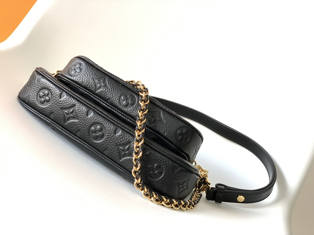 Designer Monogram Multi Pochette Accessoires Crossbody Black Bag - Gorchic - $108.99