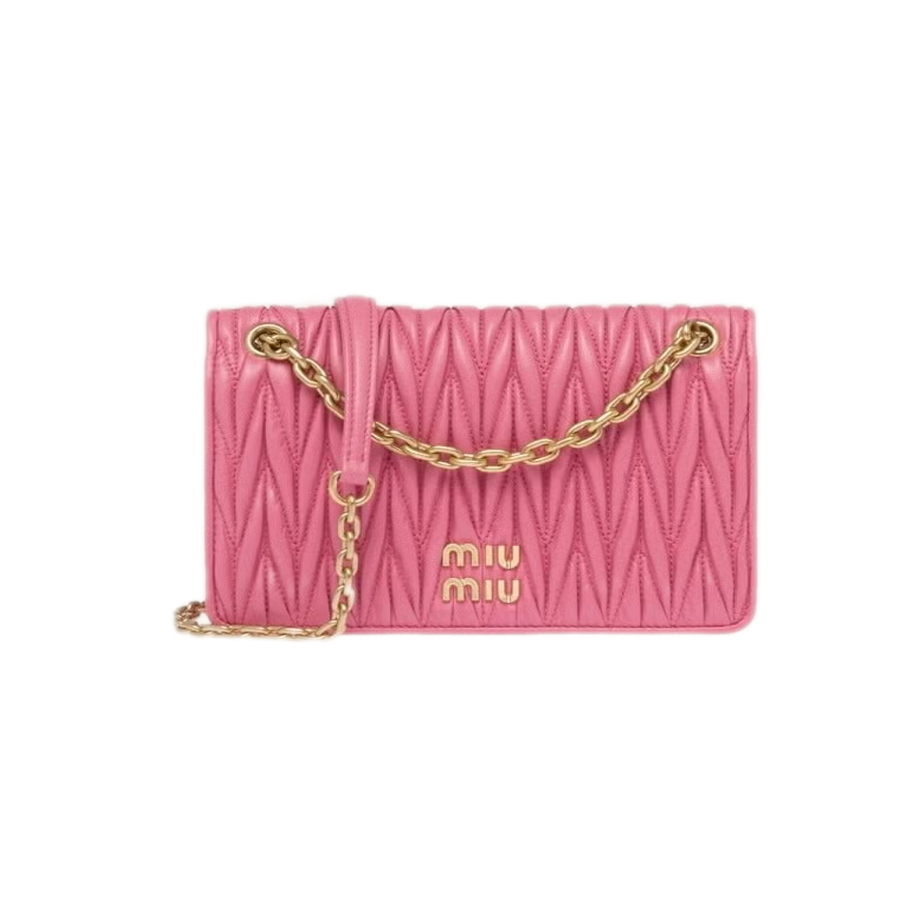 MU Matelassé nappa leather mini bag Rose - Bag - Gorchic - $117.99