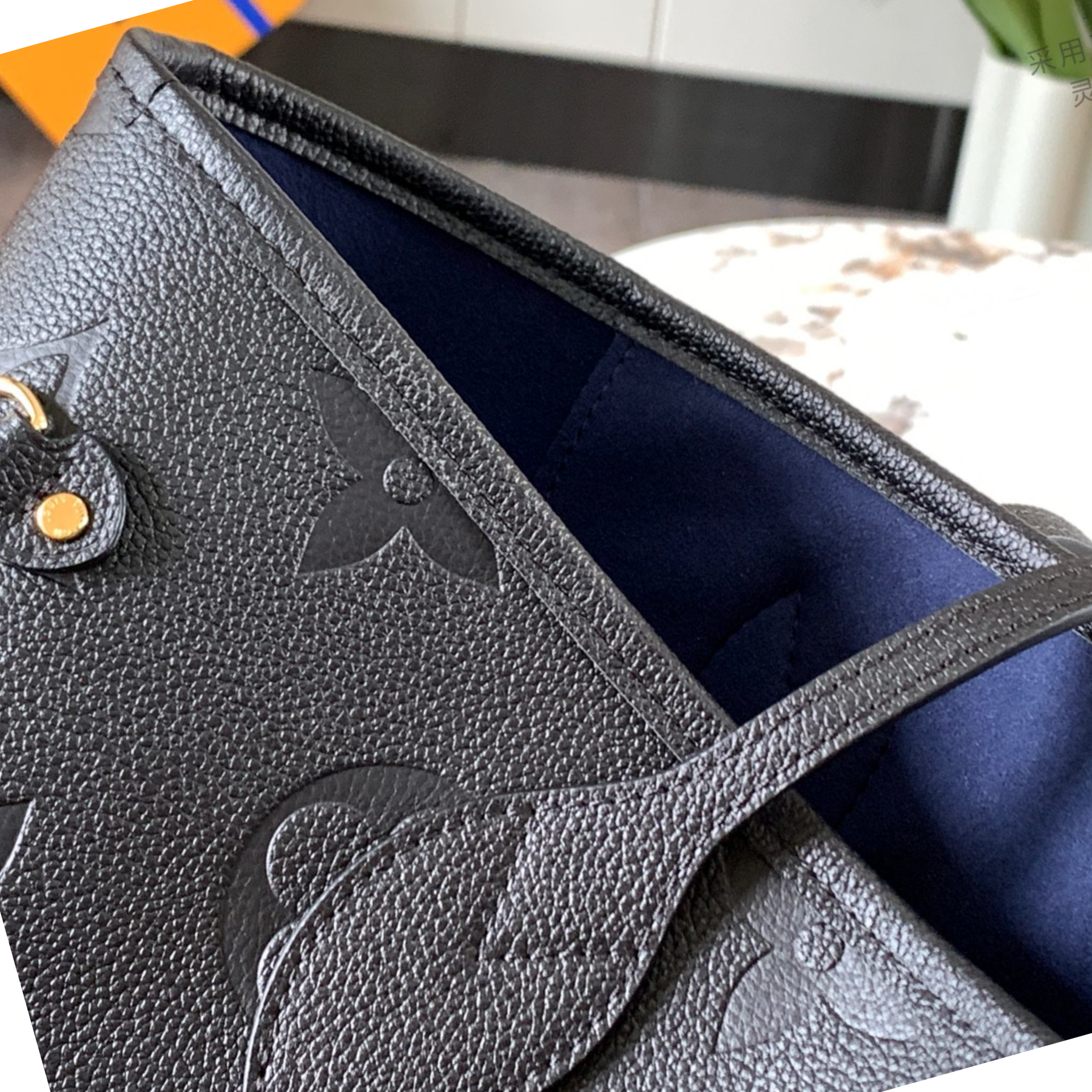 Designer Monogram Neverfull Black Embossed Medium Handbag - Gorchic - $118.99