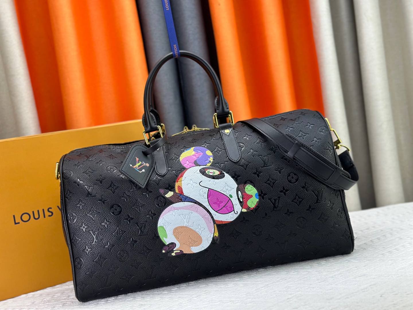 Designer Monogram x Murakami  x TM Keepall Bandoulière 50 Monogram Empreinte Leather - Gorchic - $162.99