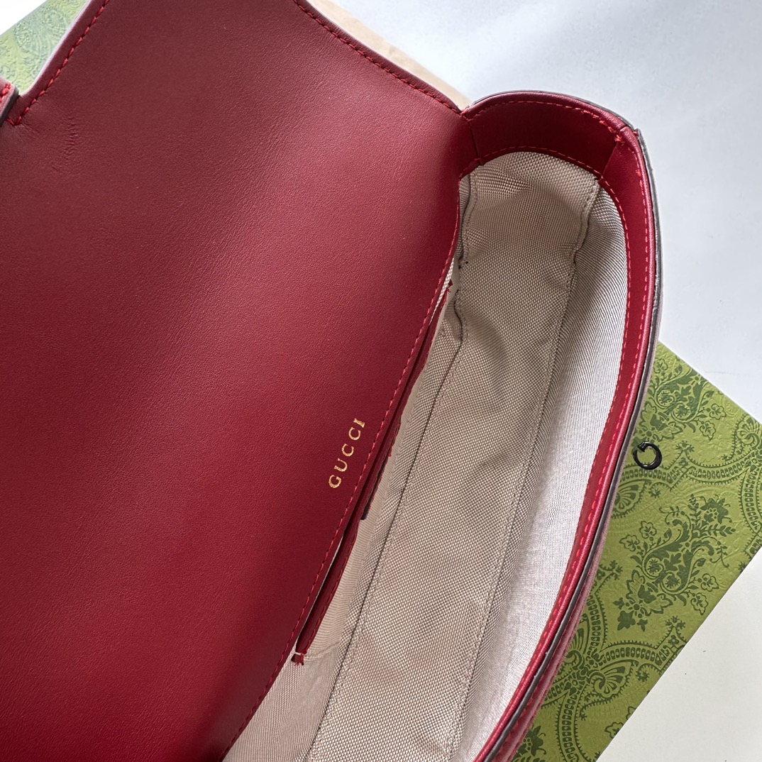 Double-G Horsebit 1955 Small Red Shoulder Bag - Gorchic - $121.99