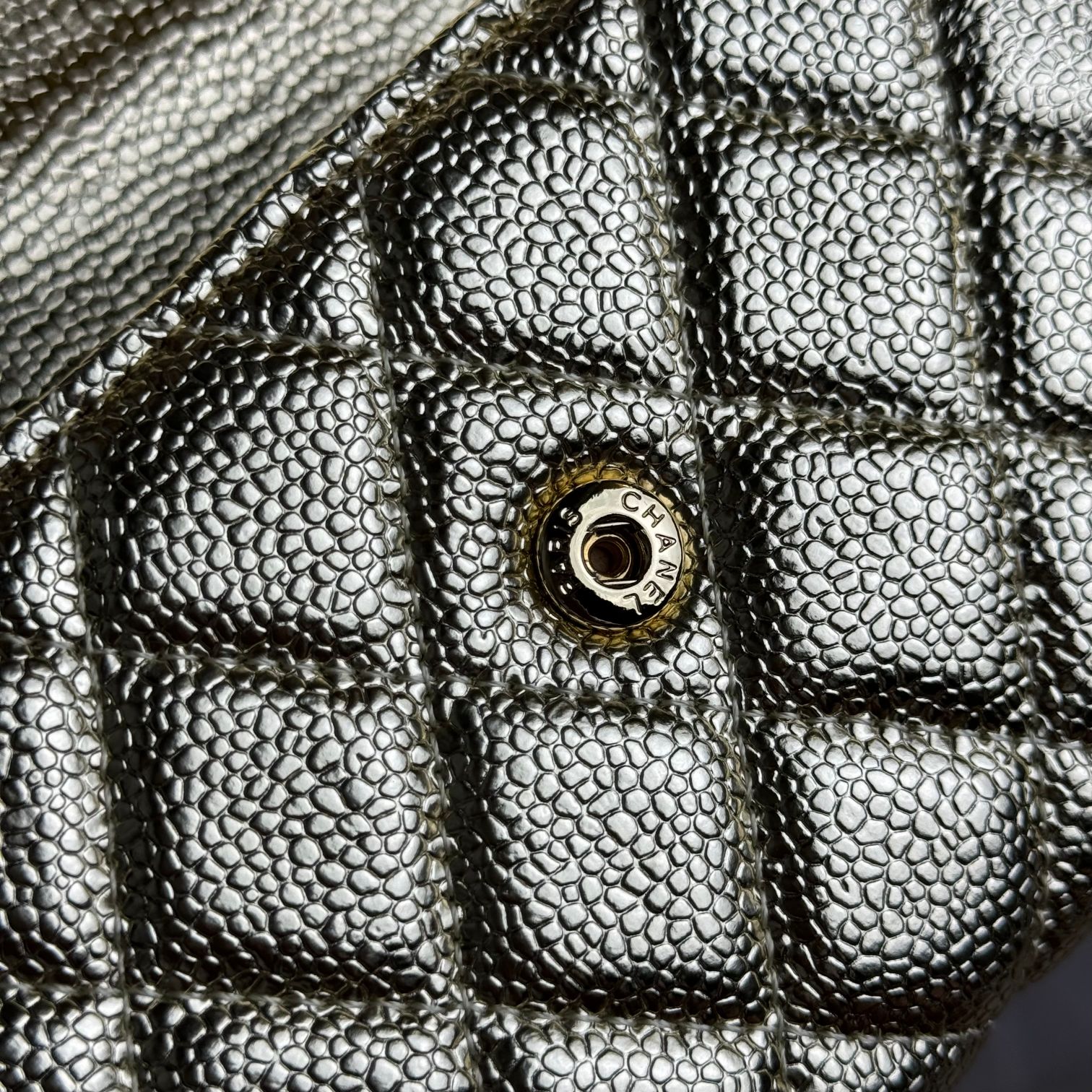 CC Inspired Counterfeit Caviar Leather Wallet-Golden Fish Seed Pattern Wallet - Gorchic - $59.99