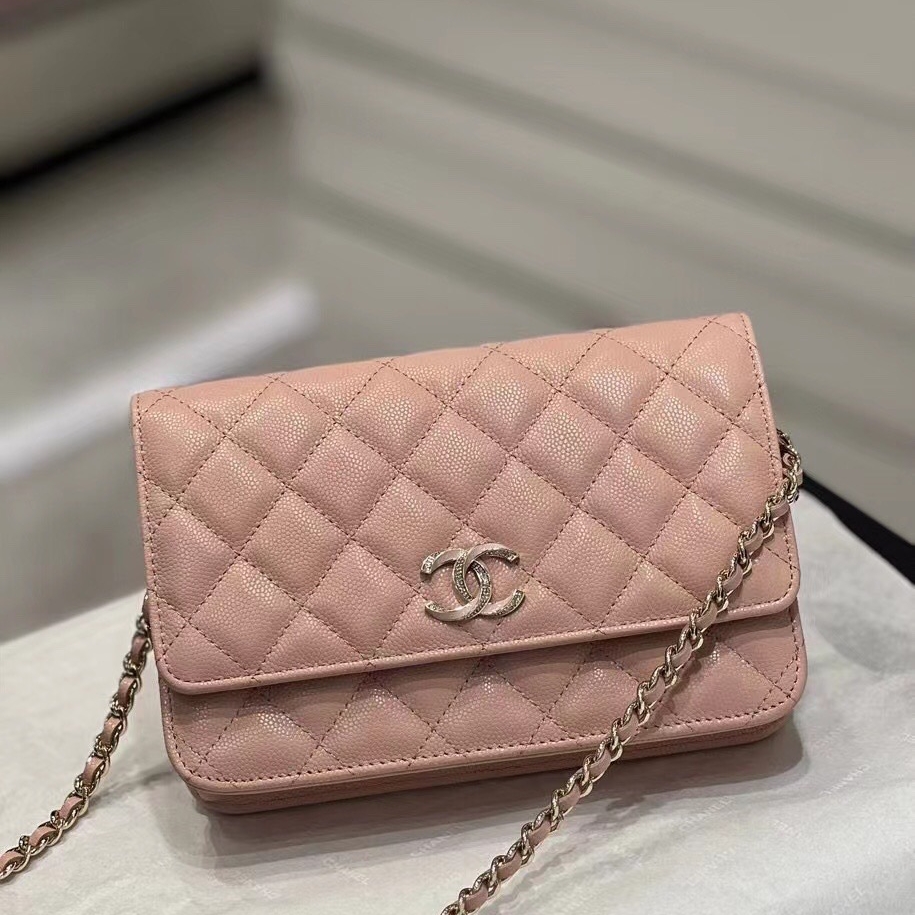 CC Inspired Classic Calfskin Handbags On Golden Chain with Golden Hardware - Bag - Gorchic - $125.99