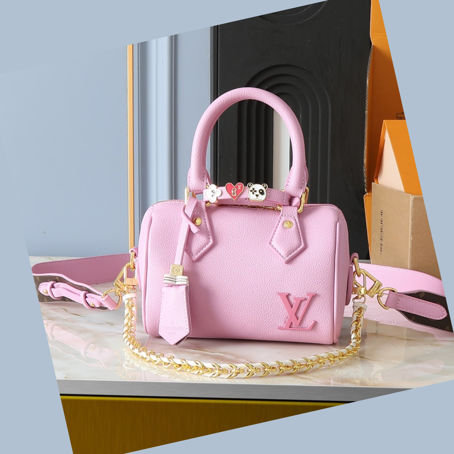 Designer Monogram Speedy 18 Pink Style - Bag - Gorchic - $131.99