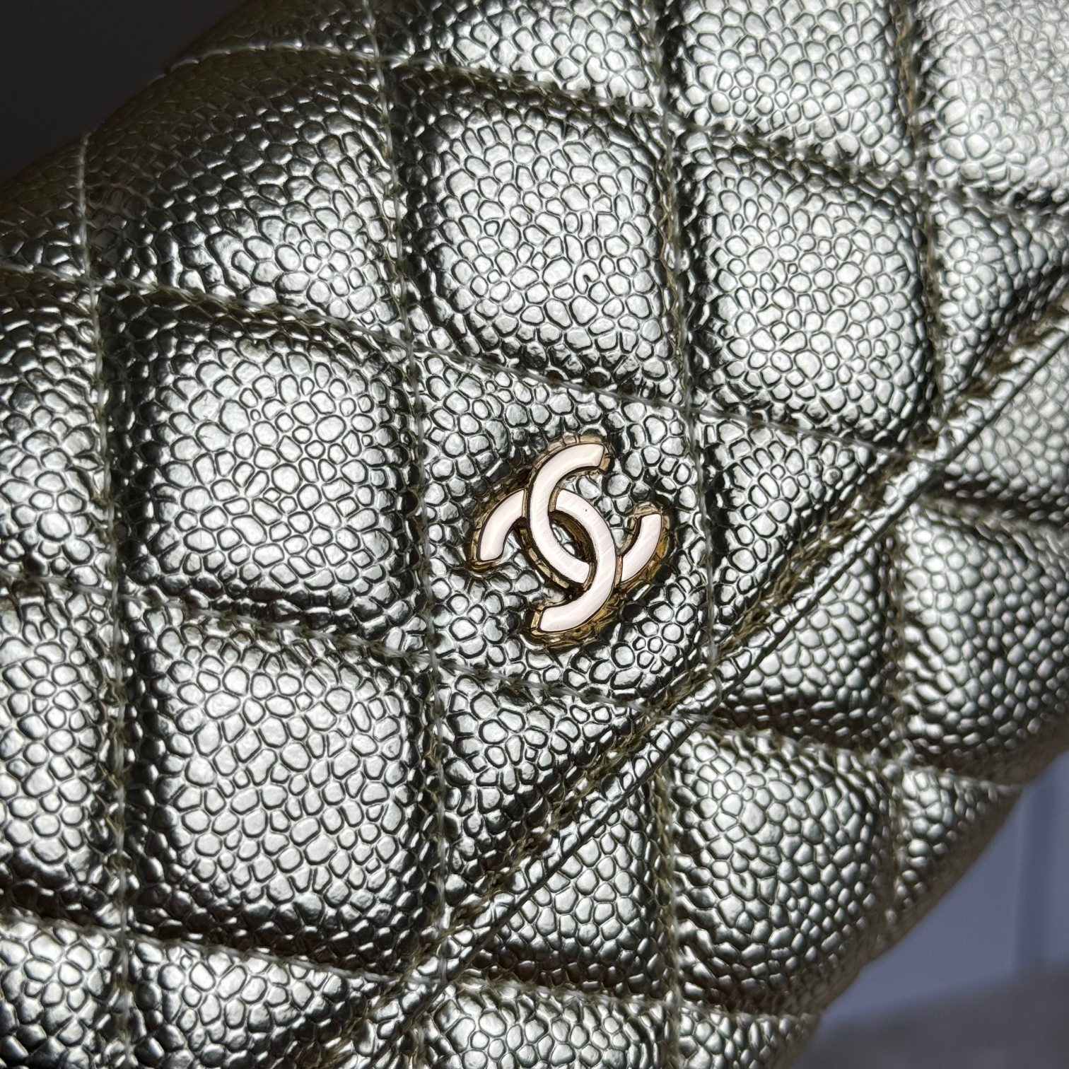 CC Inspired Counterfeit Caviar Leather Wallet-Golden Fish Seed Pattern Wallet - Gorchic - $59.99