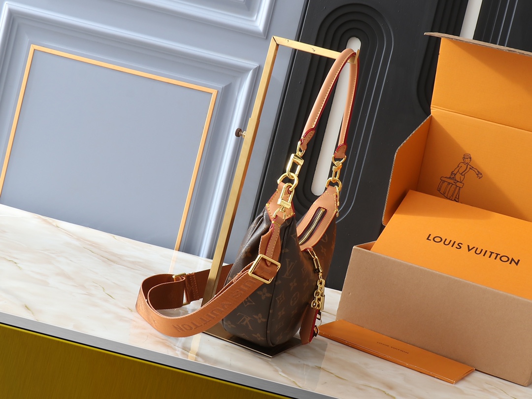 Designer Monogram Loop Hobo Monogram  Reverse Canvas Bag - Gorchic - $115.99