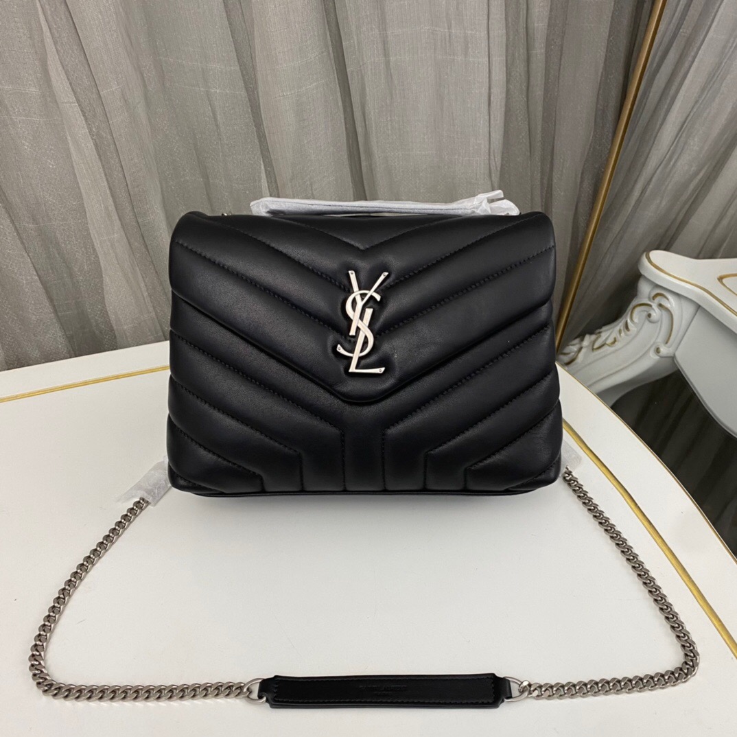 Lady Designer Loulou Small Quilted Leather Shoulder Bag Black - Bag - Gorchic - $121.99