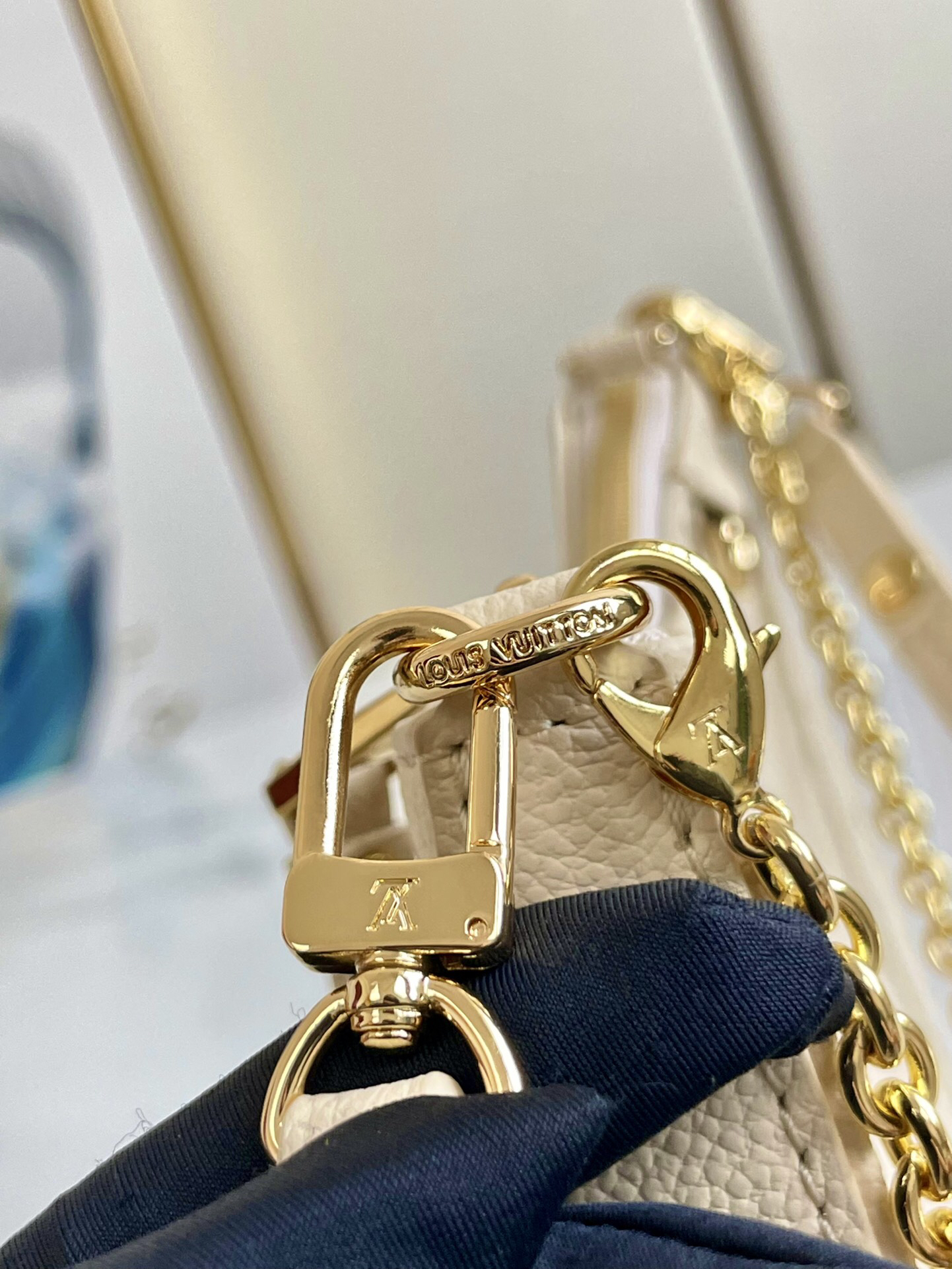 Designer Monogram Easy Pouch On Strap Handbag Cream - Bag - Gorchic - $129.99