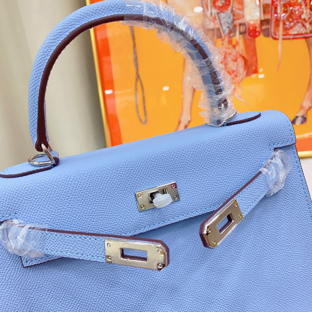 H-Inspired Kelly Haze Light Blue Silver Hardware - Bag - Gorchic - $156.99
