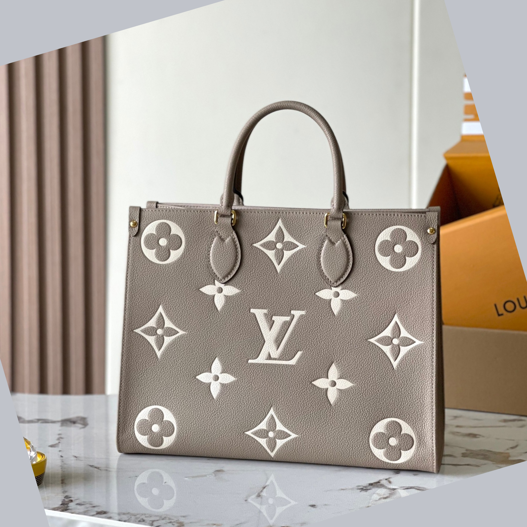Designer Monogram Canvas Onthego MM Dove Gray - Bag - Gorchic - $114.99