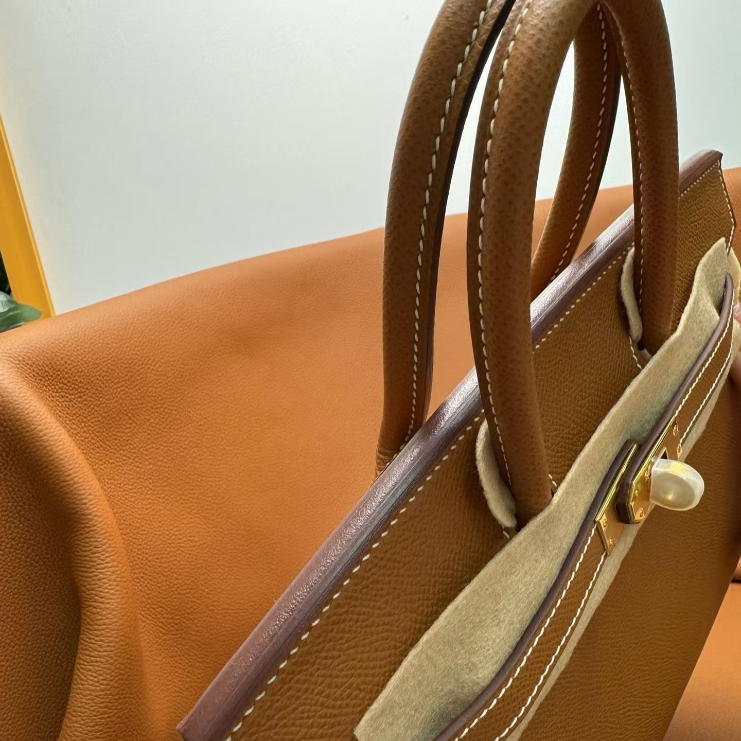 H-Inspired Birkin Brown Epsom Sellier Gold Hardware - Handbag - Gorchic - $161.99