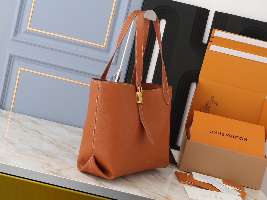 Designer Monogram Low Key Cabas MM Brown - Bag - Gorchic - $134.99