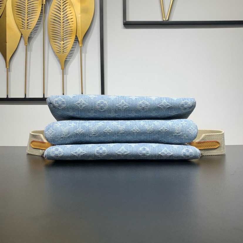 Designer Monogram Coussin Demin Small Handbag - Gorchic - $128.99