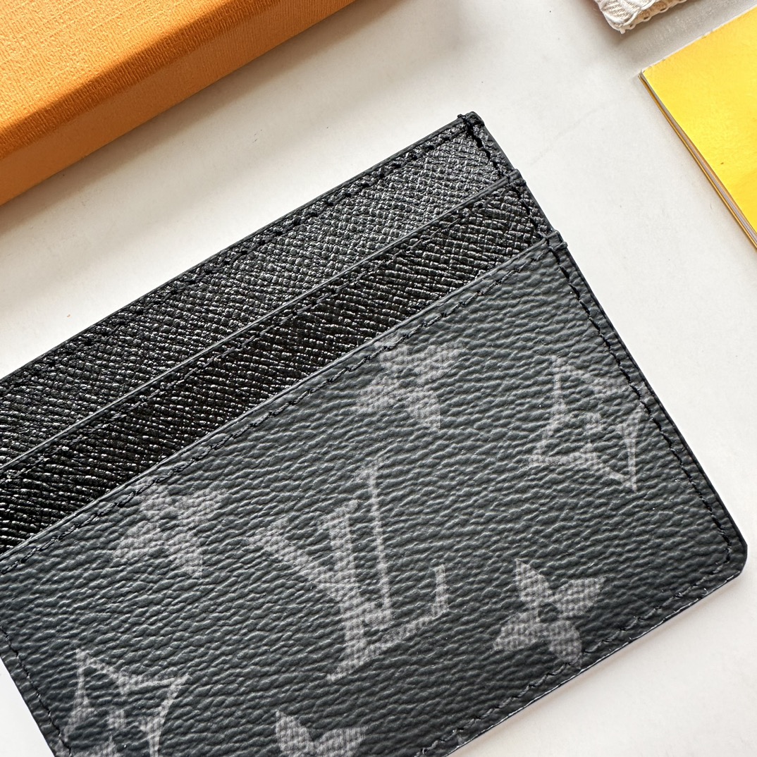 Designer Monogram Double Card Holder Black Monogram Wallet - Gorchic - $35.99