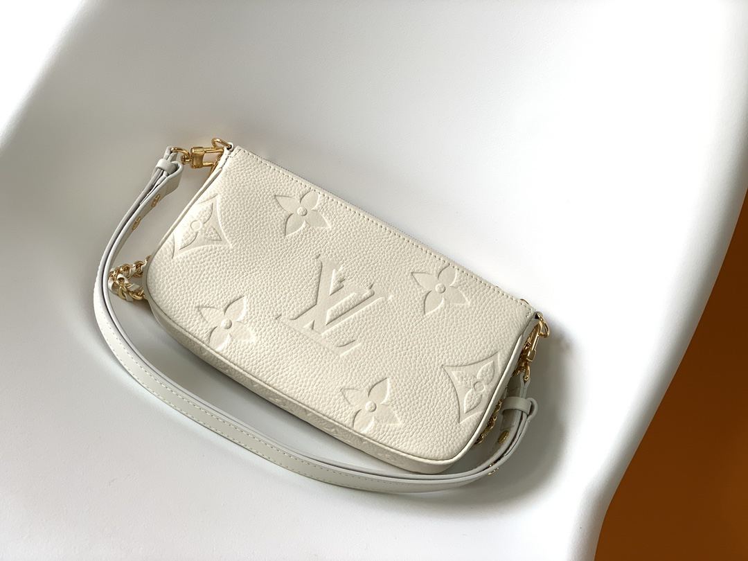 Designer Monogram Multi Pochette Accessoires Crossbody White Bag - Gorchic - $108.99
