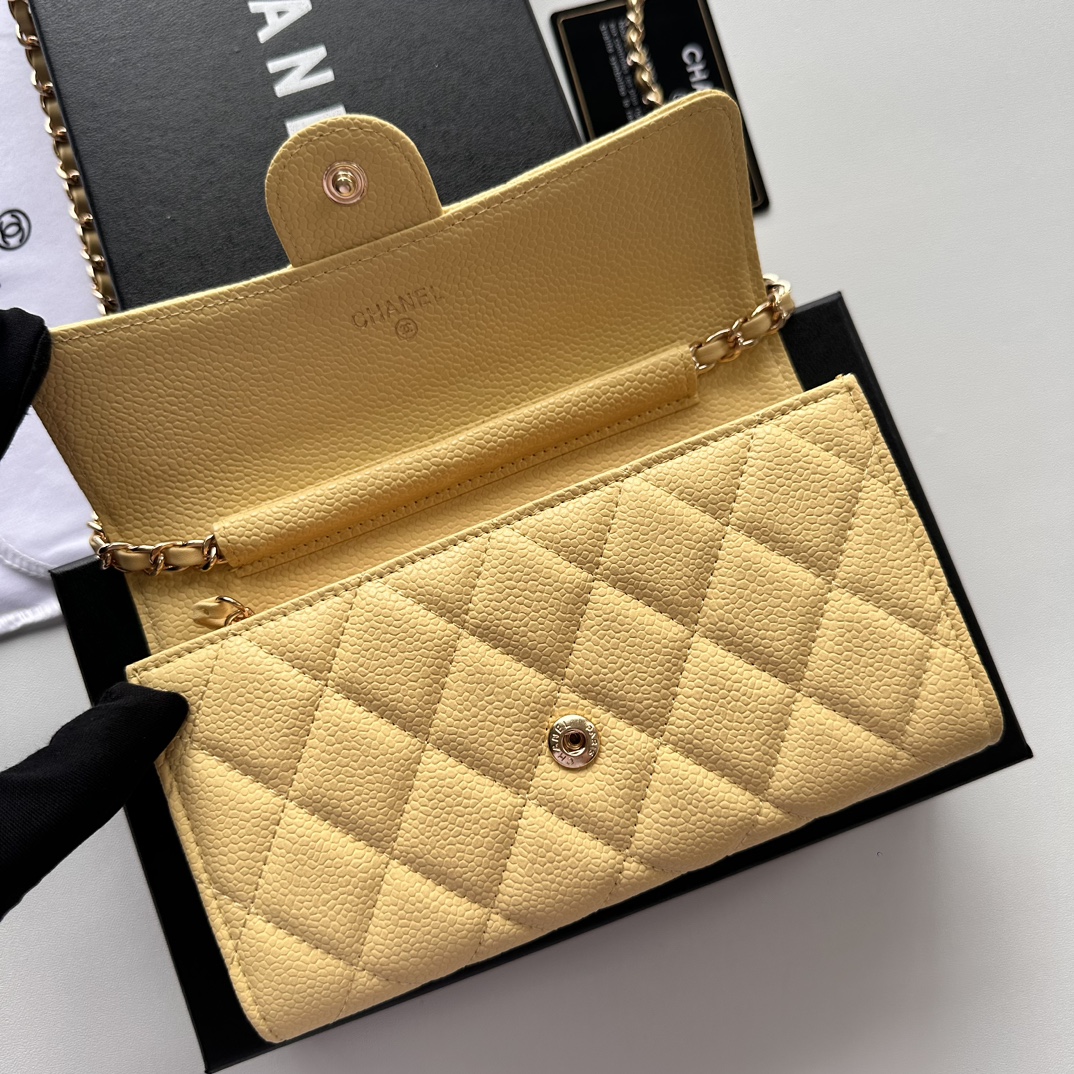 CC Inspired 23 Wallet on Chain- Yellow Bag - Gorchic - $98.99