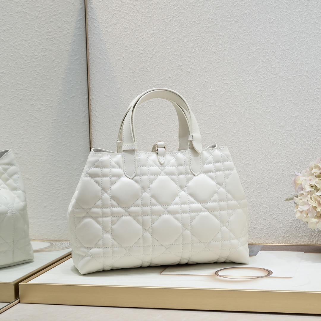 D Inspired Toujours Bag - Soft Gray Macrocannage Calfskin - Gorchic - $136.99