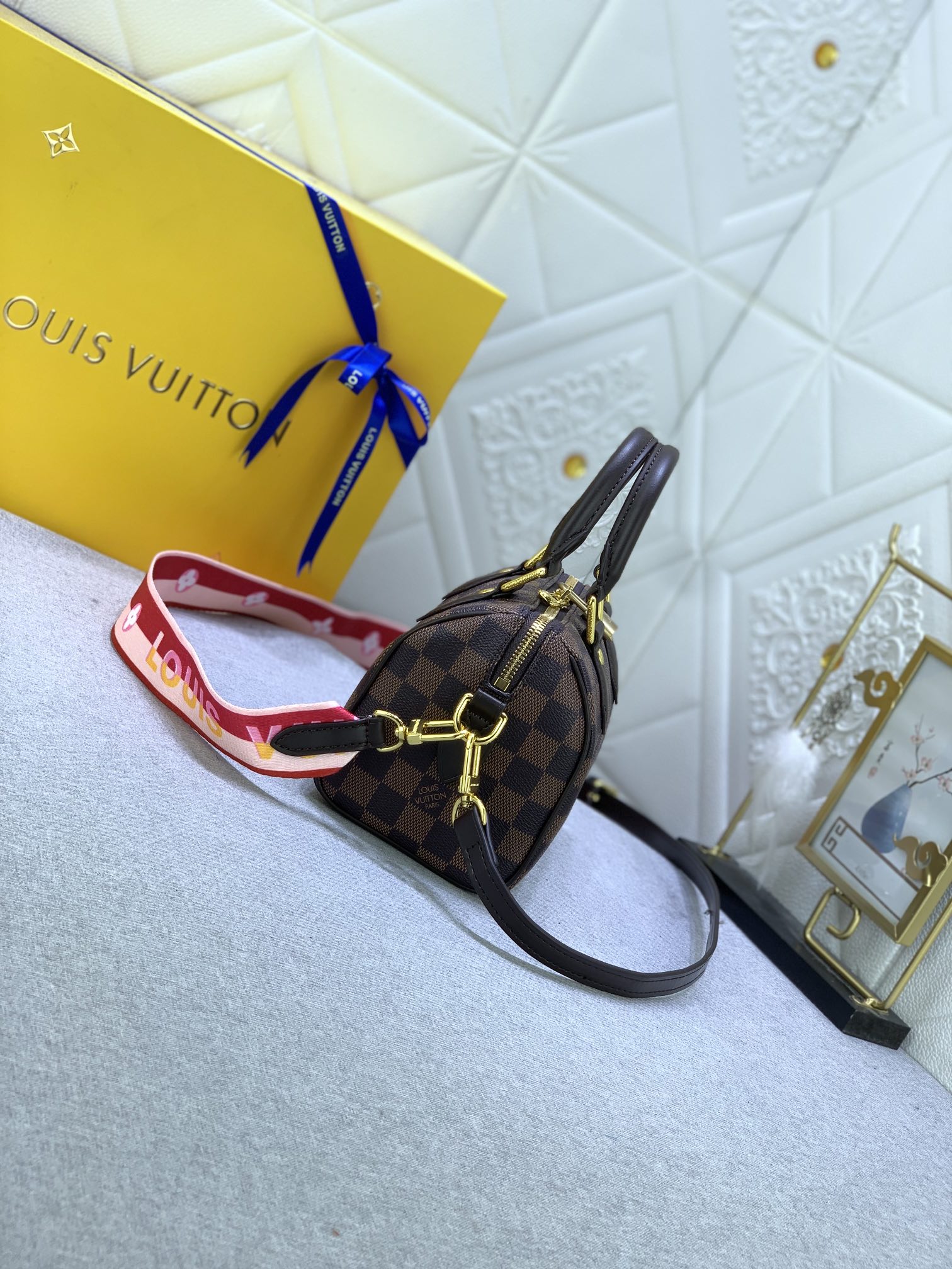 Designer Monogram Speedy Bandoulière 20 Damier Ebene Women Handbag - Bag - Gorchic - $117.99