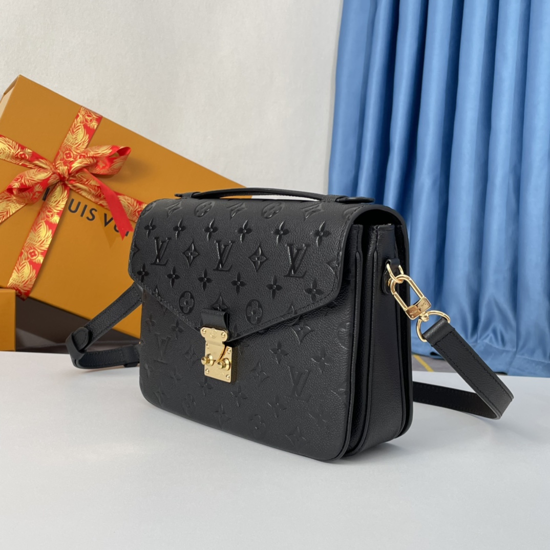 Designer Monogram Empreinte Monogram Leather Black Pochette Métis - Bag - Gorchic - $124.99