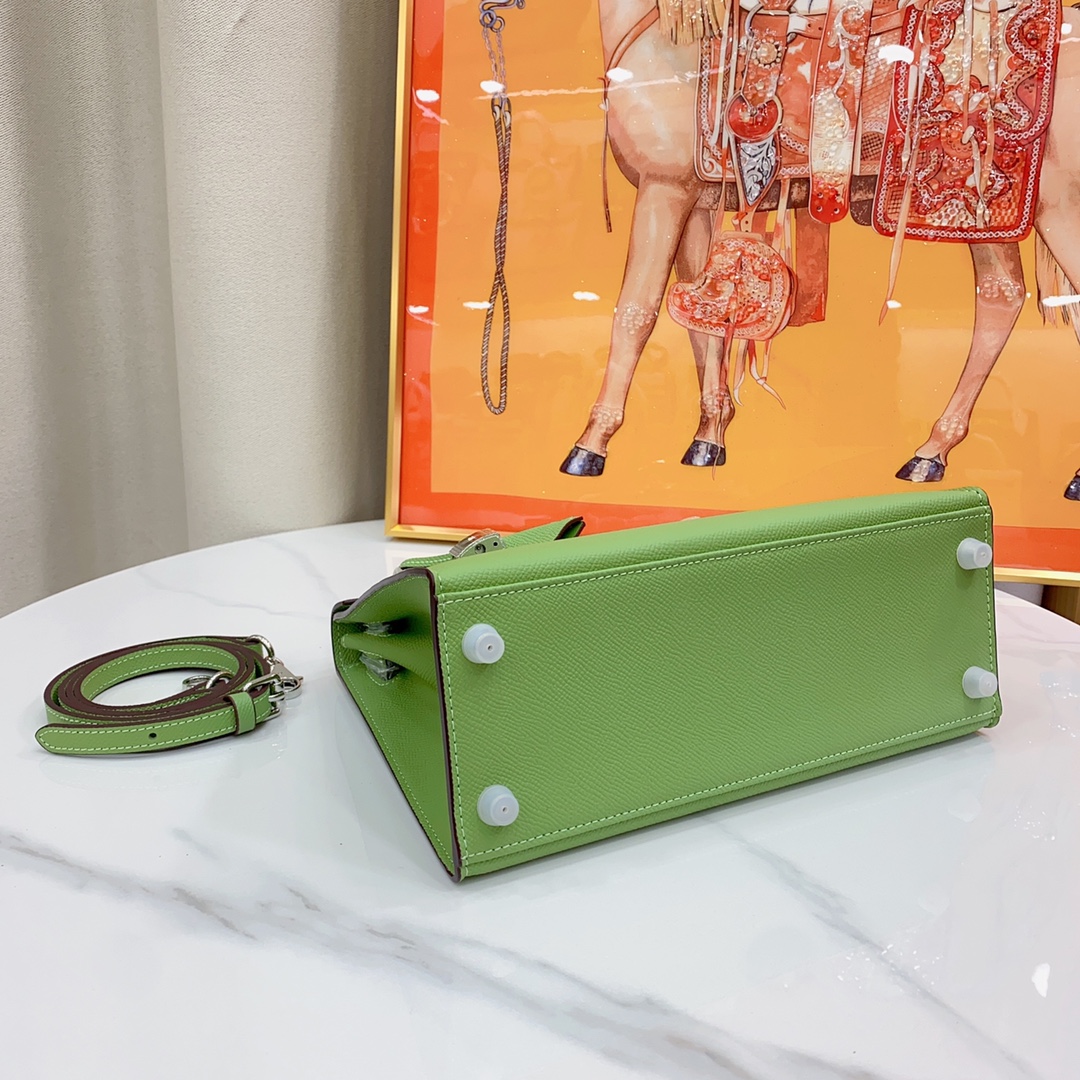 H-Inspired Kelly Haze Dark Green Silver Hardware - Bag - Gorchic - $156.99