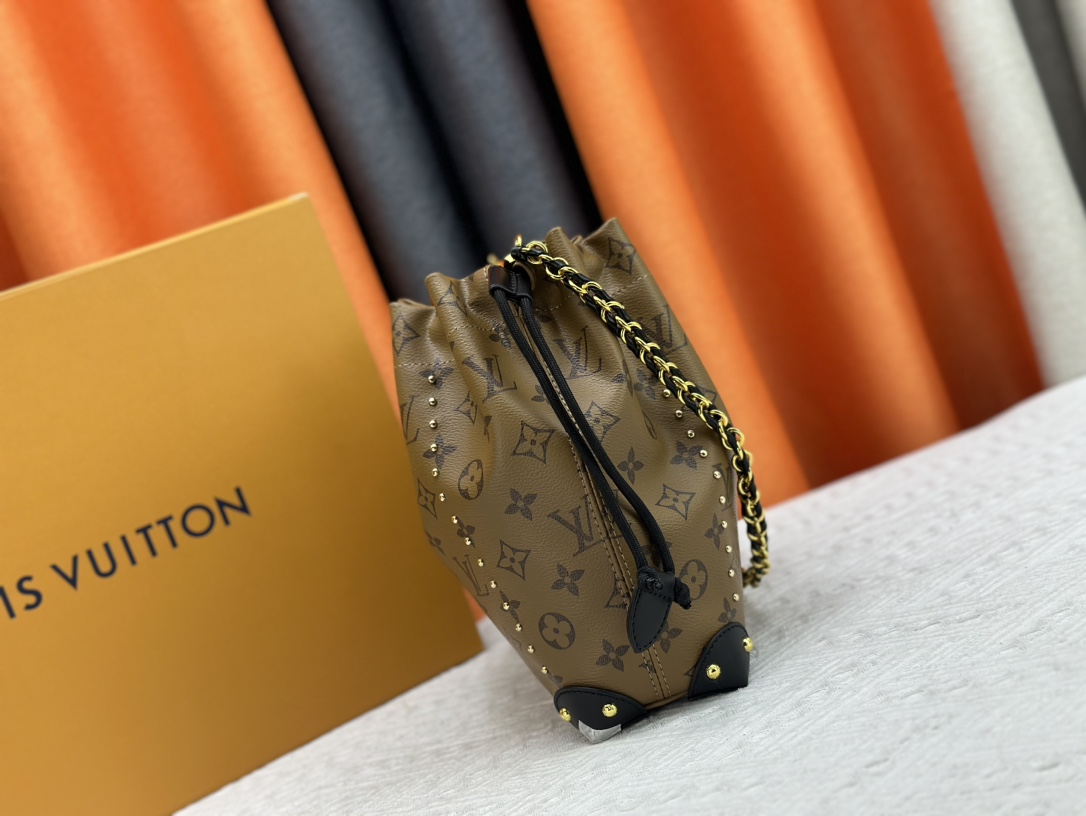 Designer Monogram Early Spring 2025 Bucket Bag - Brown - Gorchic - $135.99