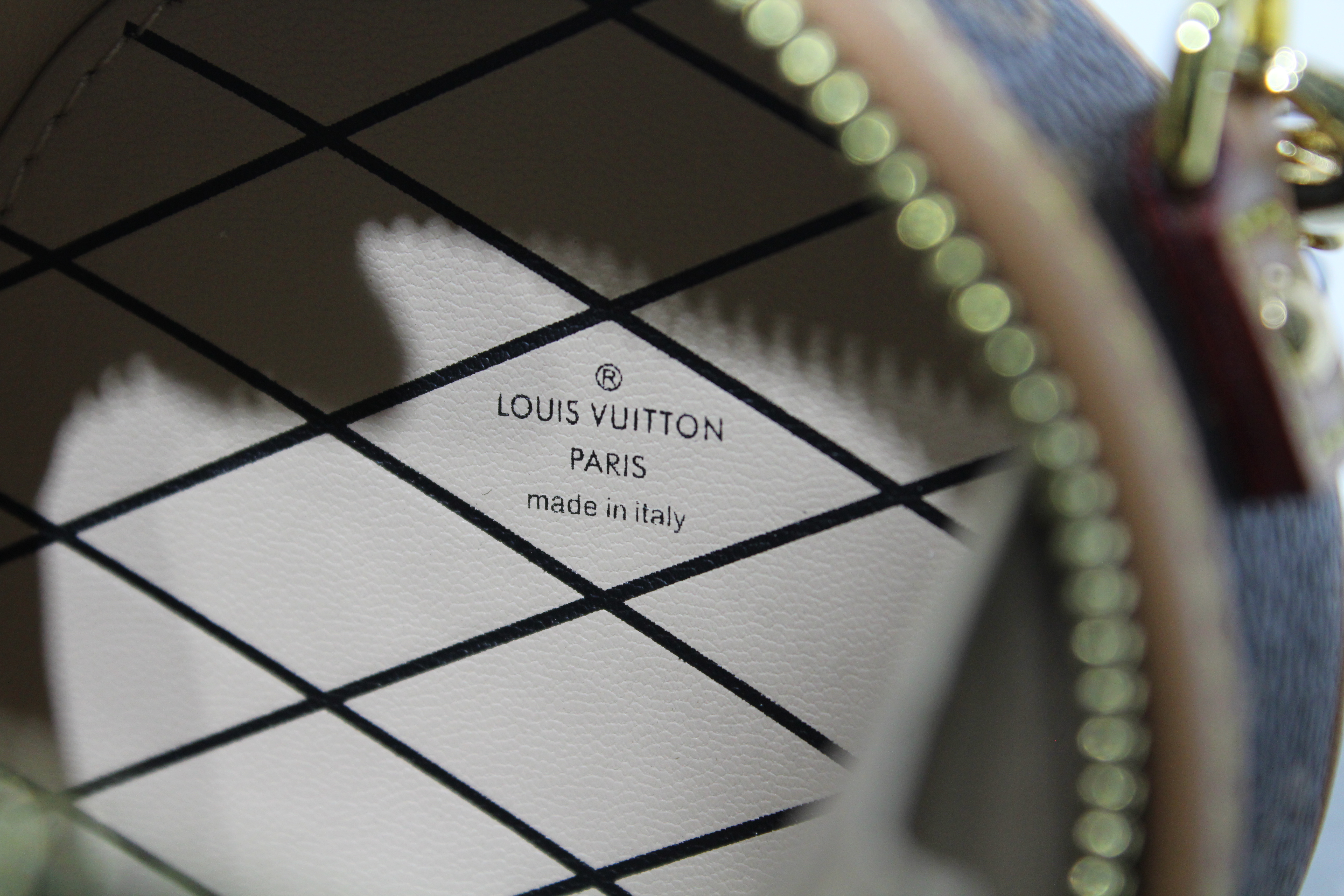 Designer Monogram Canvas Boite Chapeau Necklace Bag - Gorchic - $181.99