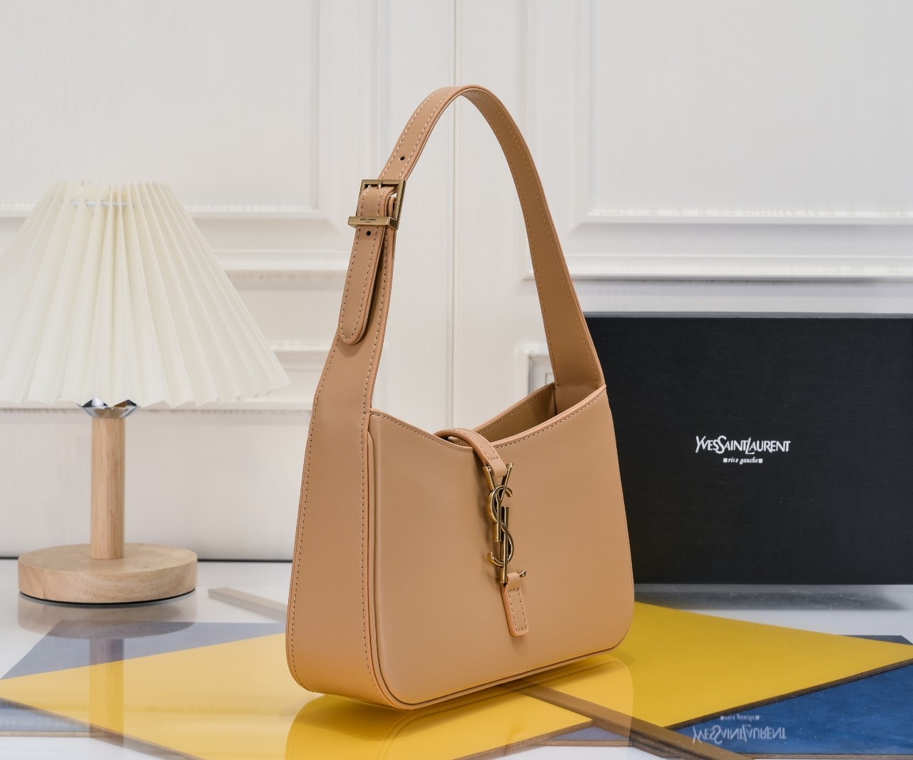 Lady Designer Fashion Le 5 à 7 Hobo Bag Leather-Beige - Bag - Gorchic - $121.99