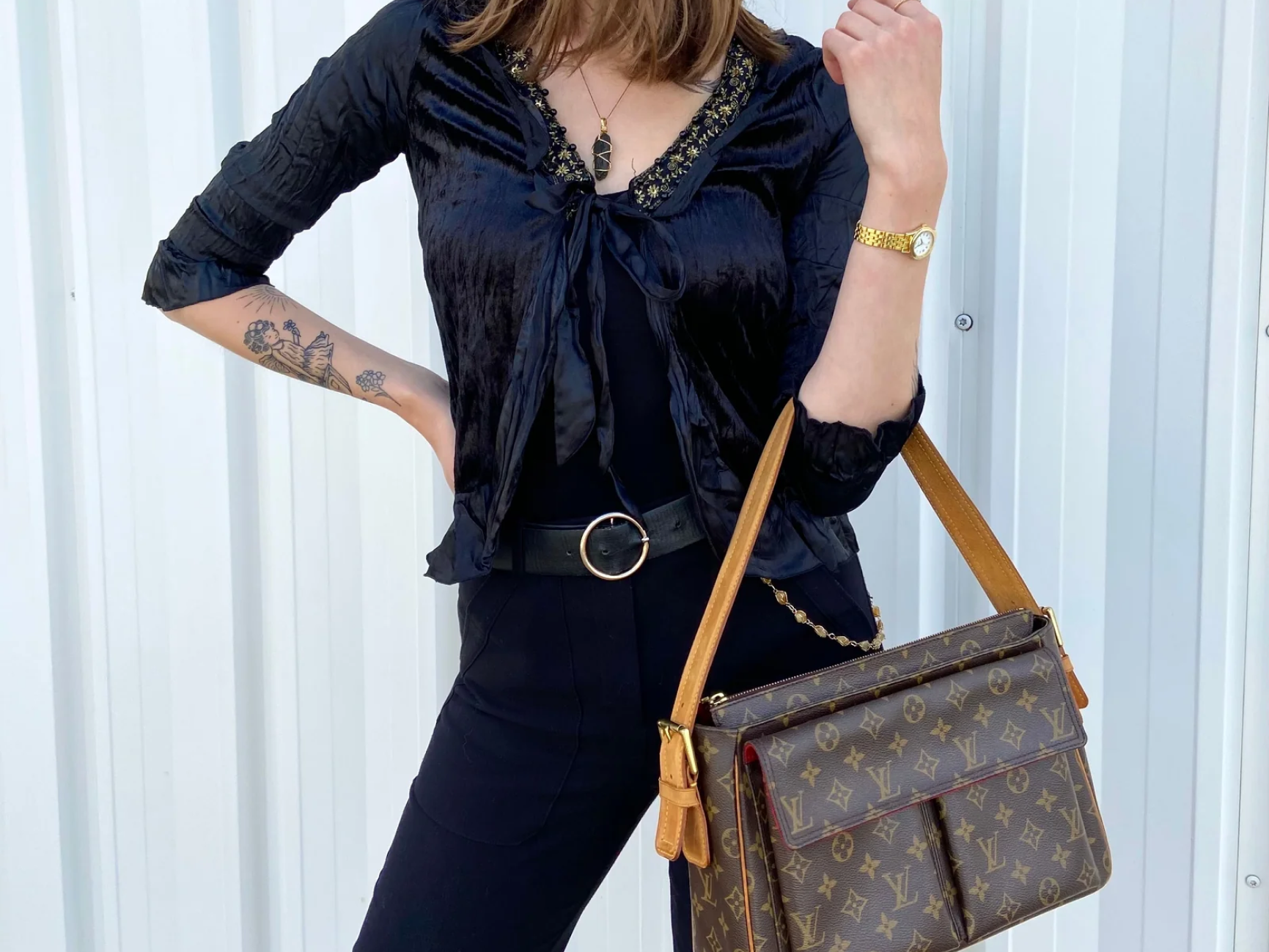 Designer Monogram Monogram Viva Cite Shoulder Bag - Gorchic - $117.99