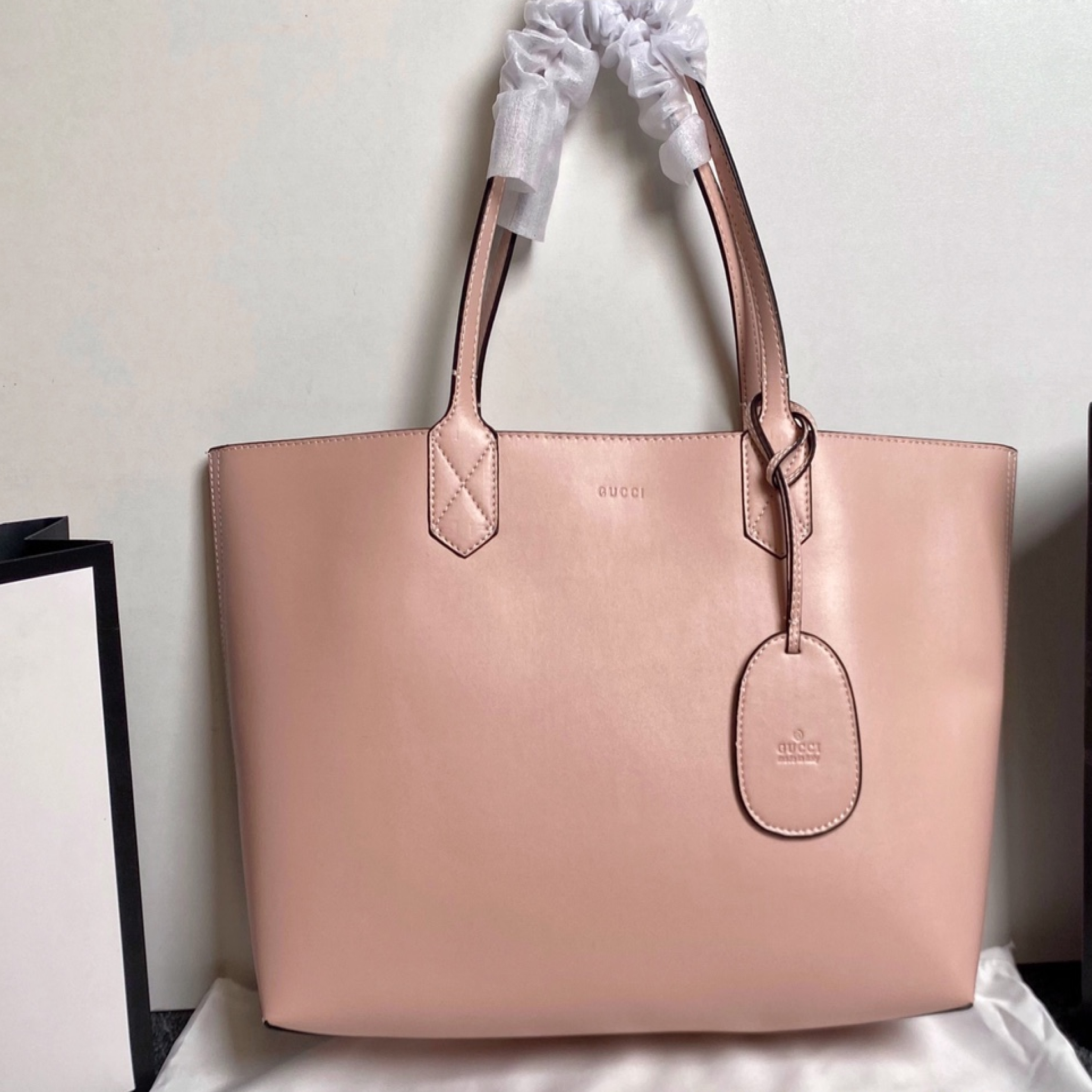 Double-G GG Monogram Medium Reversible Tote Beige Dark Cipria - Bag - Gorchic - $143.99