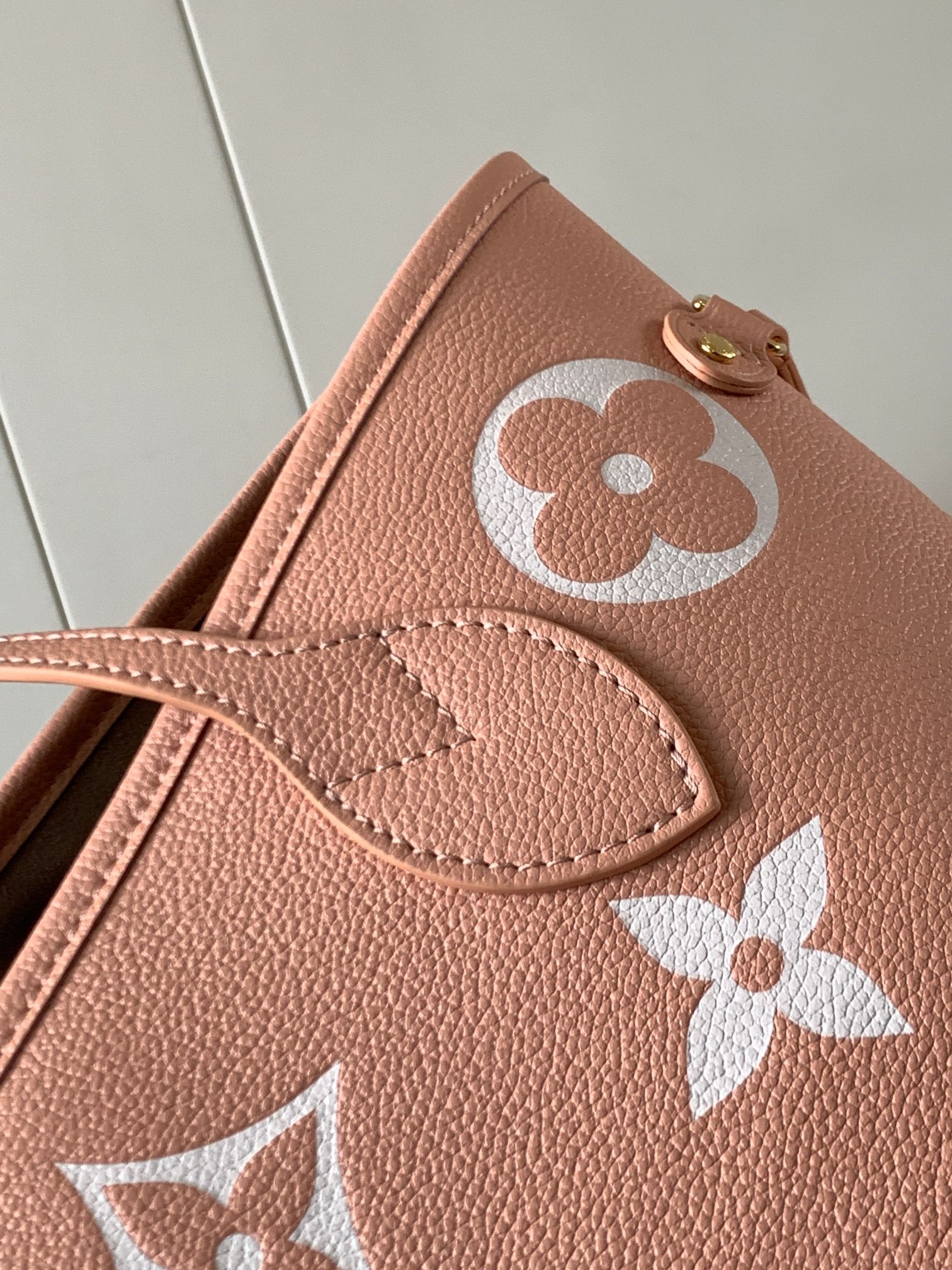 Designer Monogram Neverfull MM Pink Embossed Medium Shopping Bag - Gorchic - $124.99