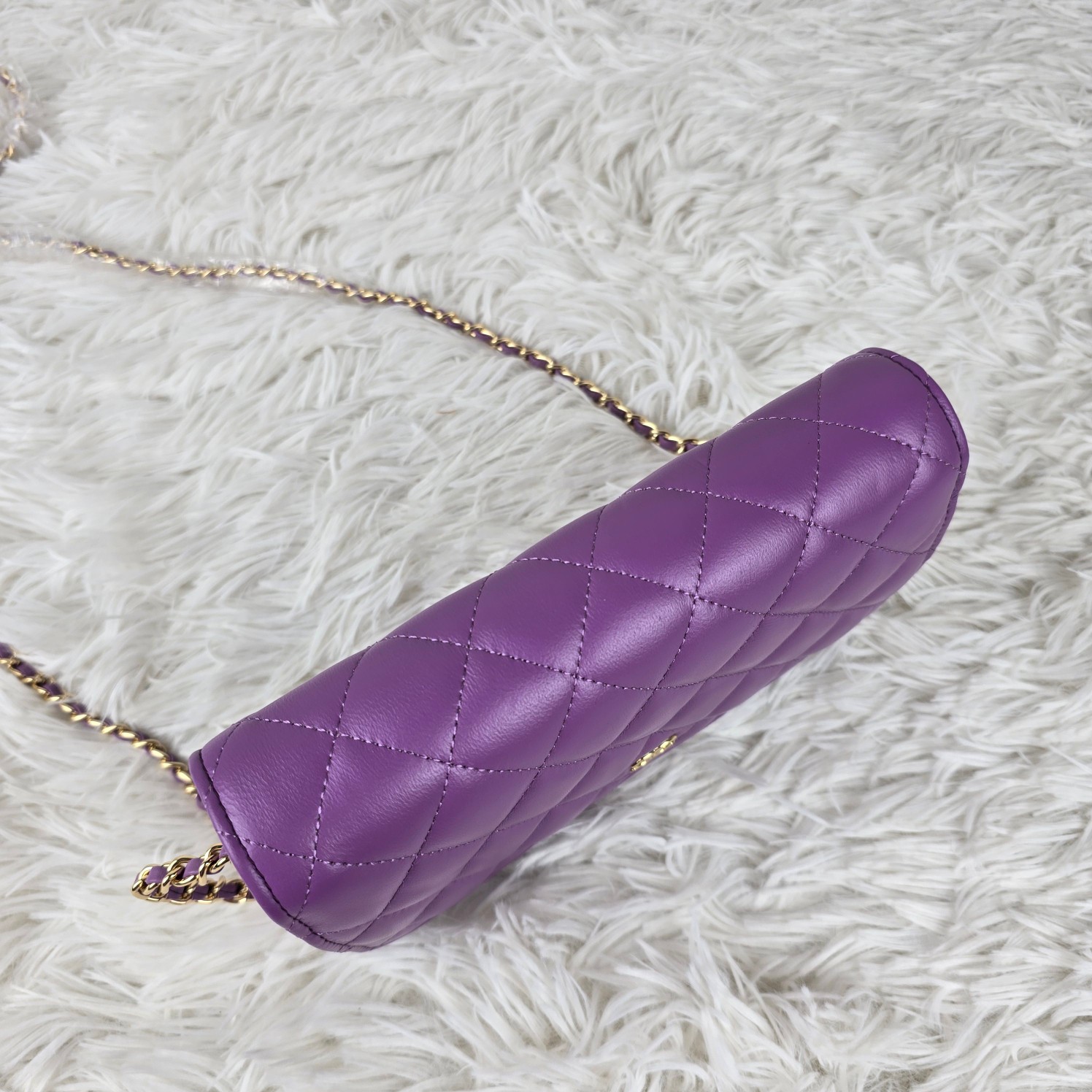 CC Inspired Shoulder Crossbody Gold Buckle Lattice Cowhide Bag - Gorchic - $123.99