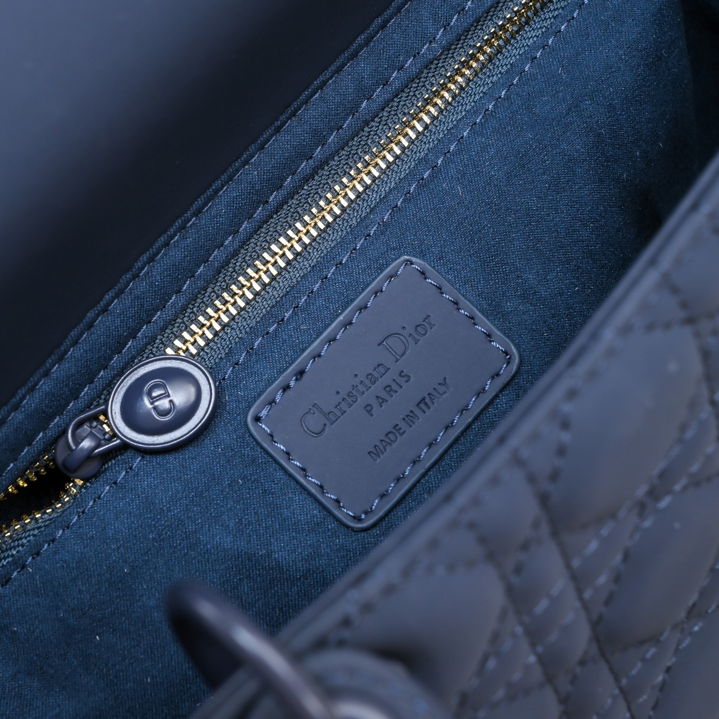 D Inspired Medium Lady D Inspired Bag Blue Ultramatte Calfskin - Bag - Gorchic - $146.99