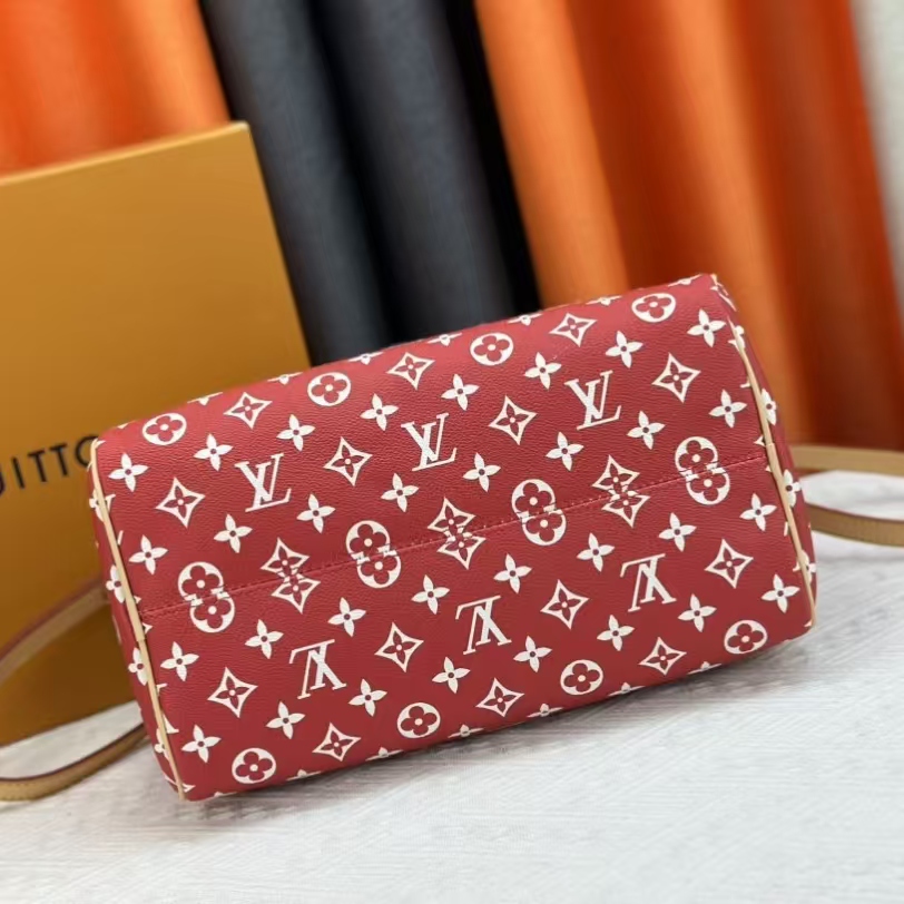 Designer Monogram Speedy P9 Bandoulière 30 - Red- Bag - Gorchic - $146.99